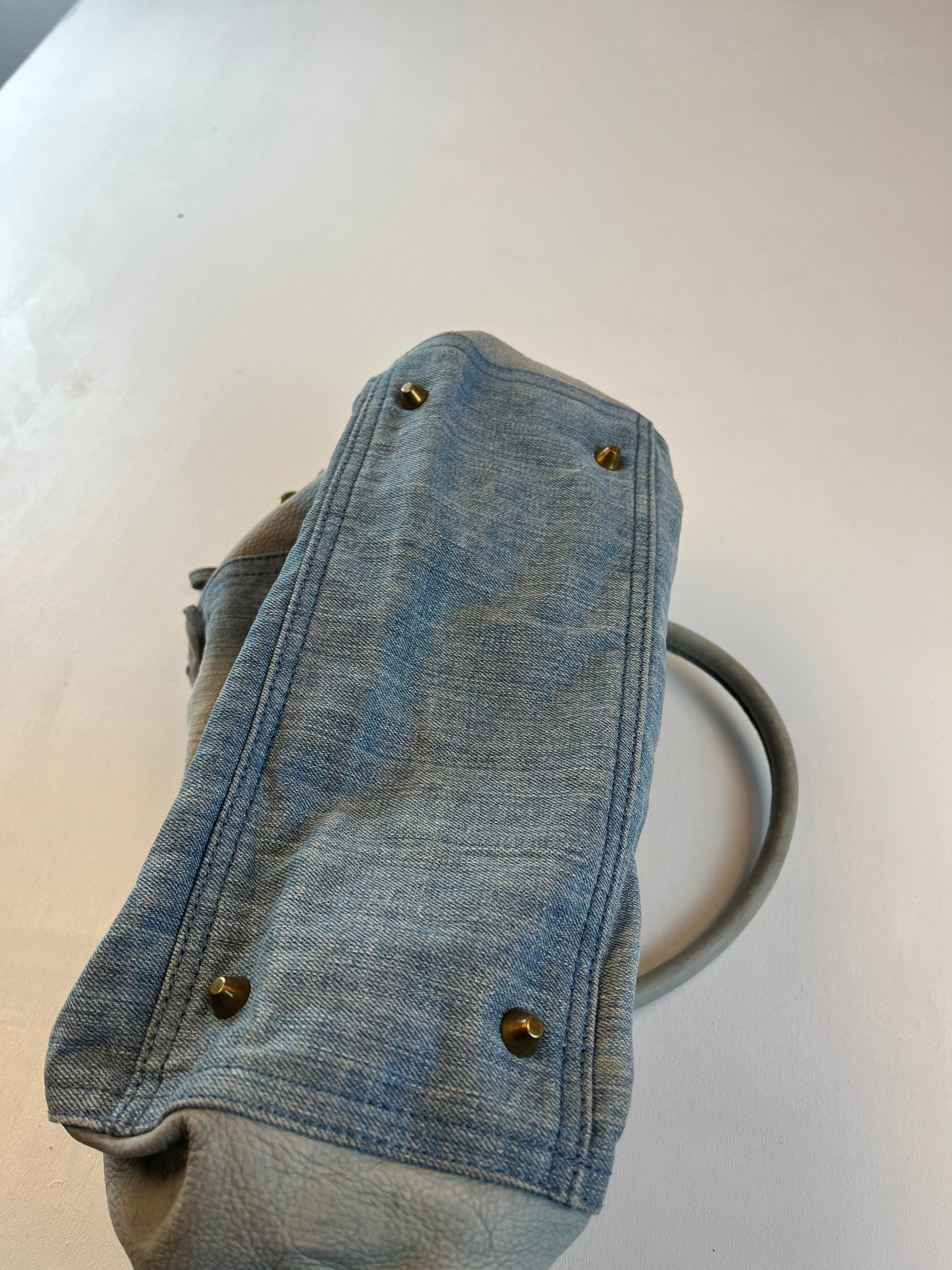Vintage Liebeskind Jeans Tasche Blau