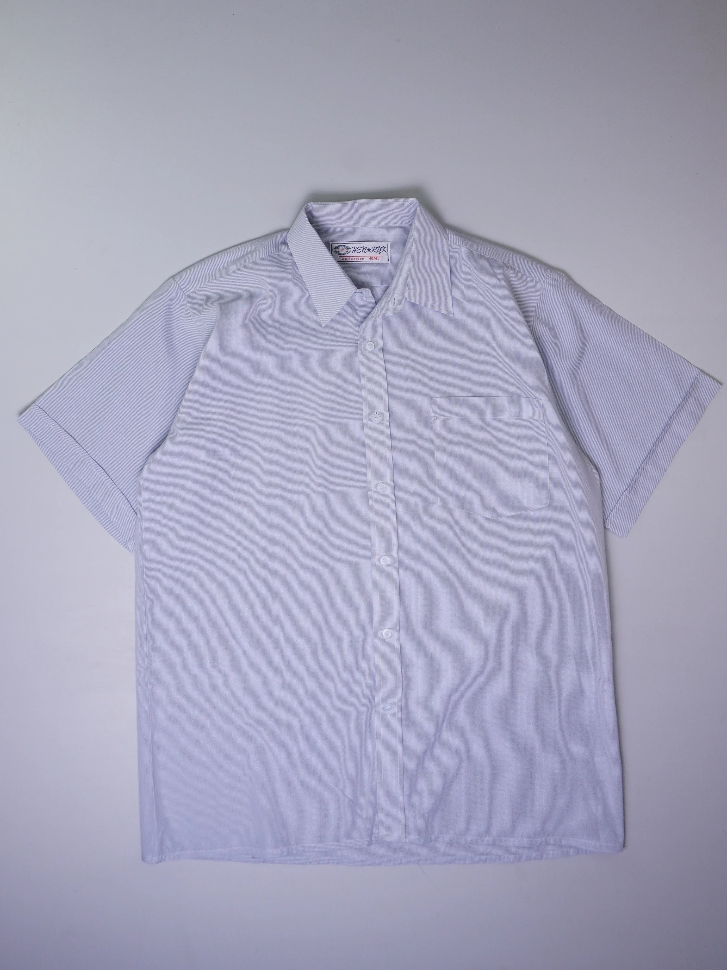 Vintage Gestreiftes Kurzarmhemd (L)