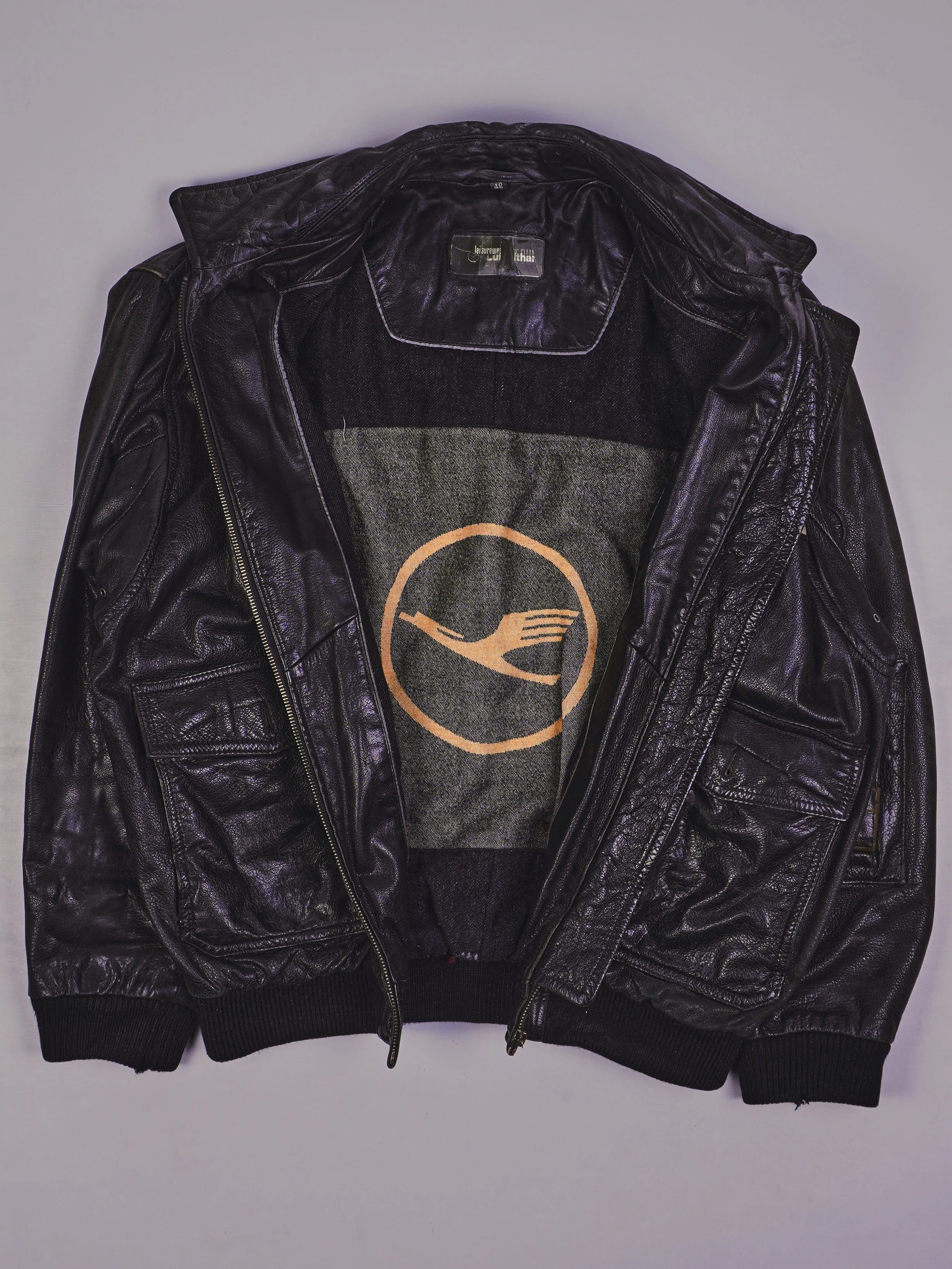 Vintage Lufthansa Lederjacke (L)