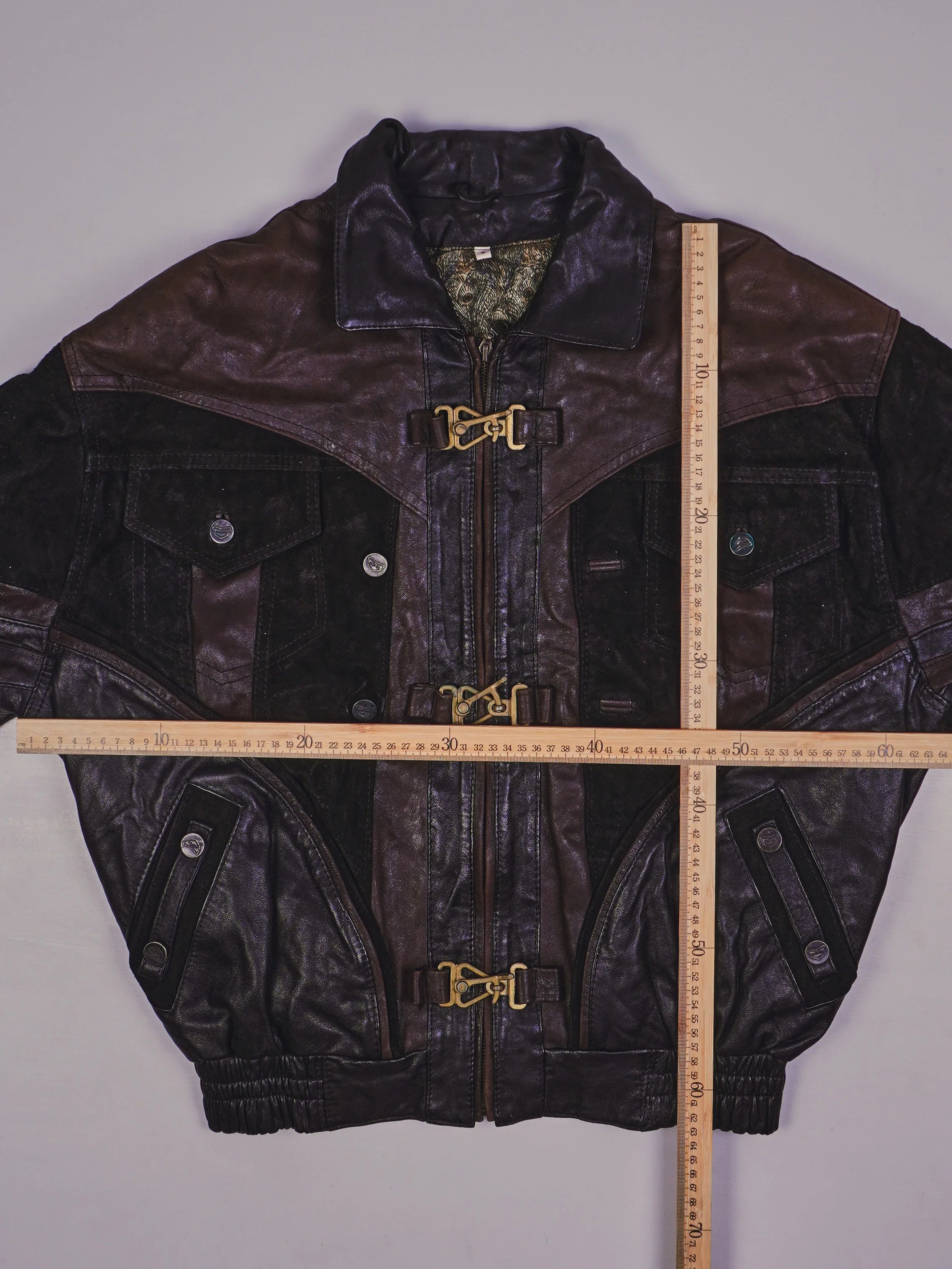 Vintage Biker Lederjacke (L)