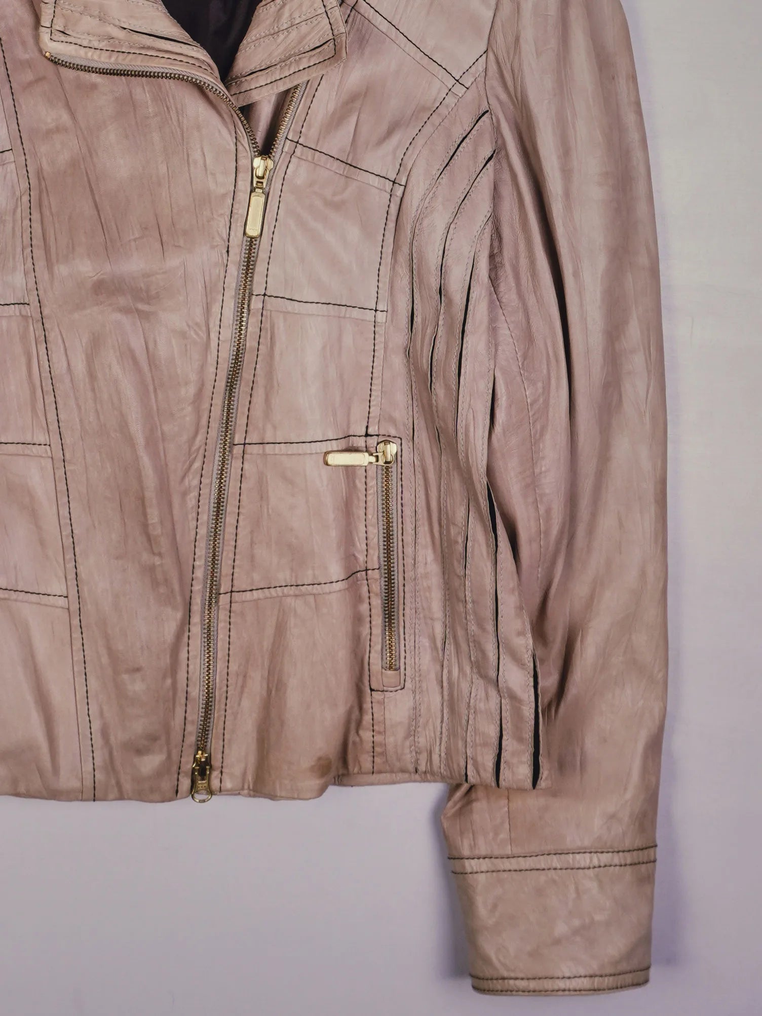 Vintage Biker Lederjacke (L)