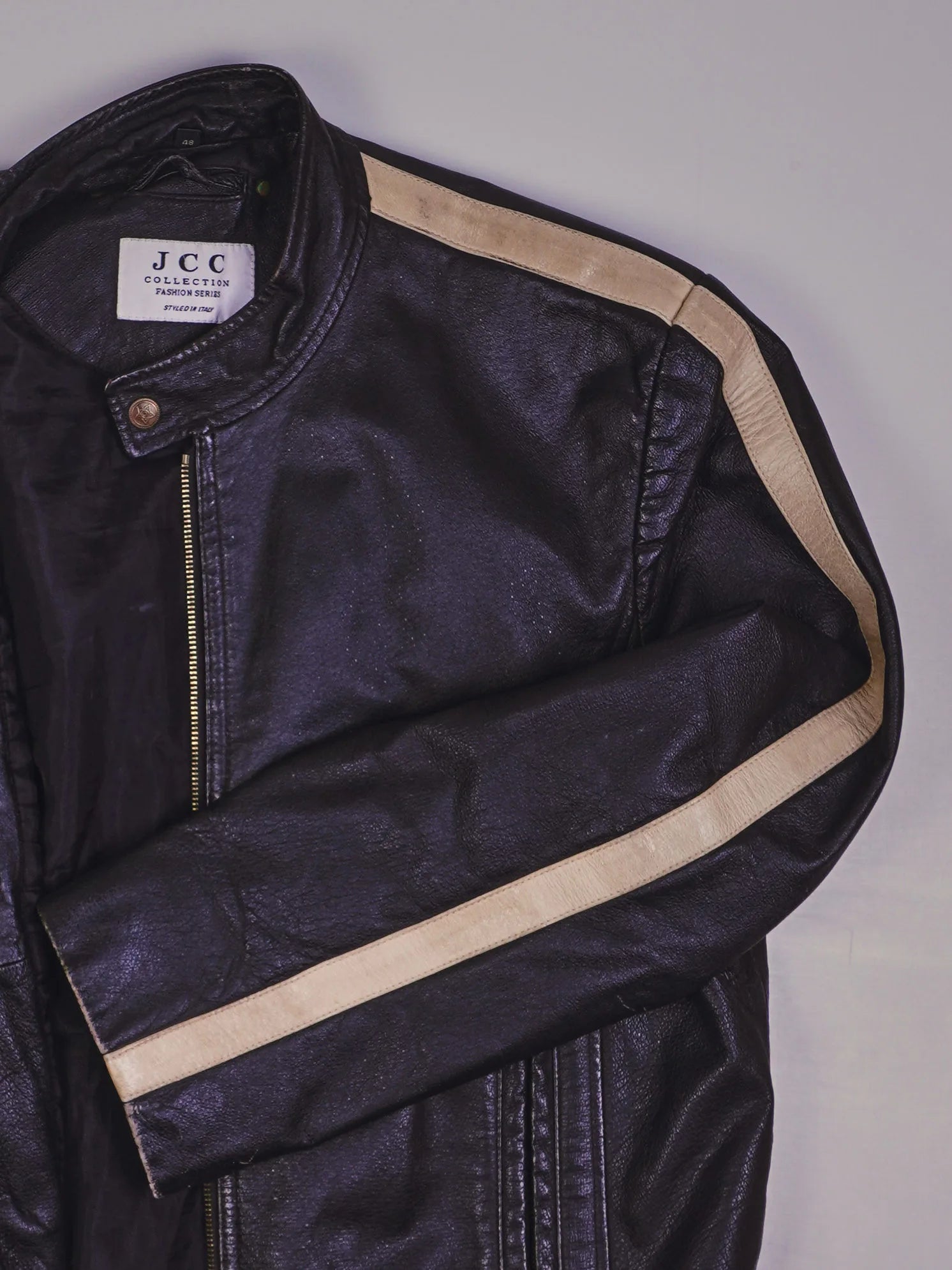 Vintage Racer Lederjacke (L)
