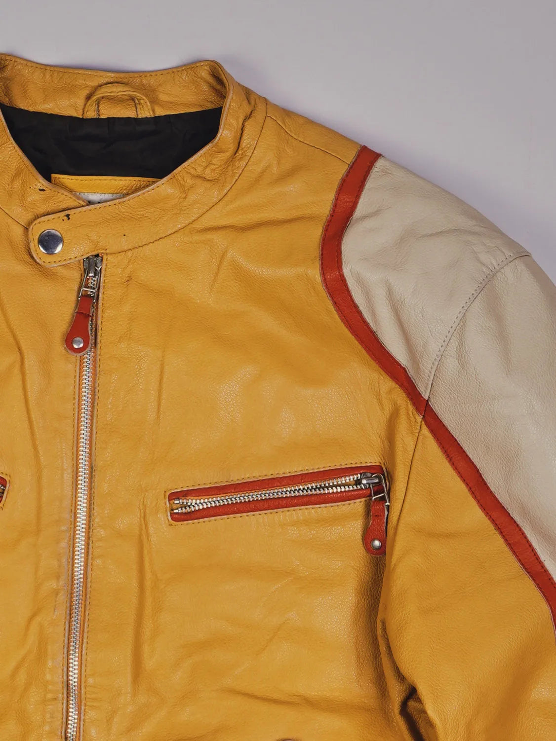 Vintage Blue One Lederjacke (XL)