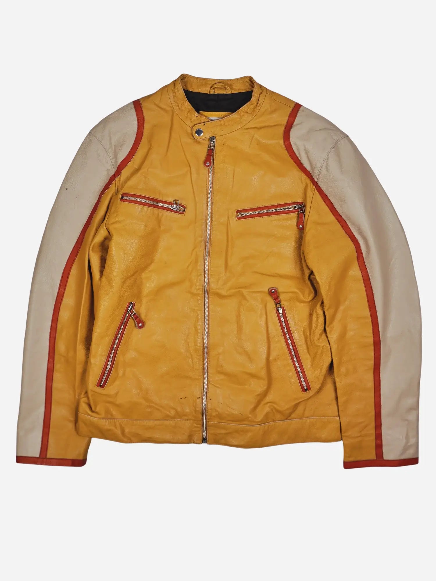 Vintage Blue One Lederjacke (XL)