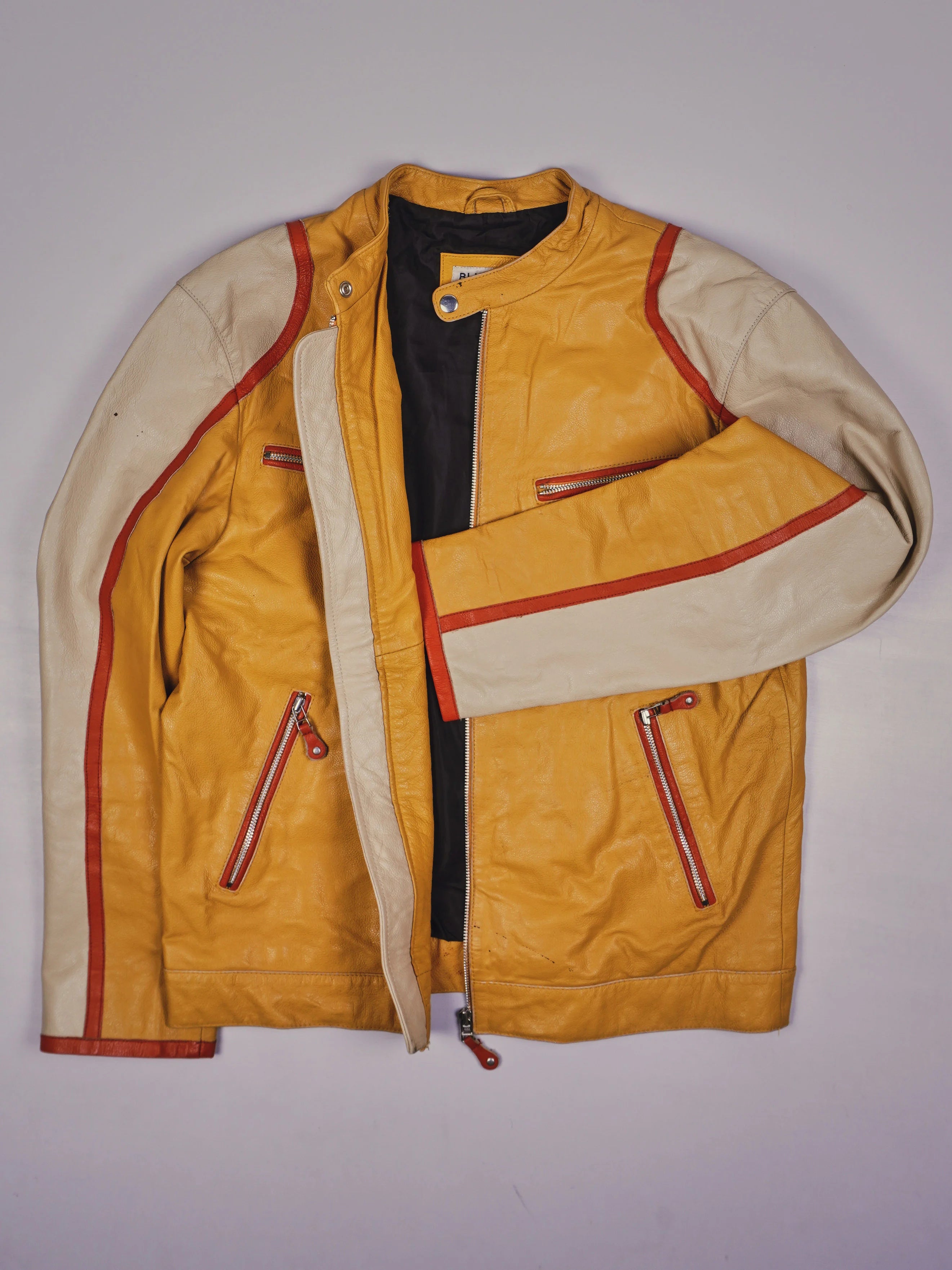 Vintage Blue One Lederjacke (XL)