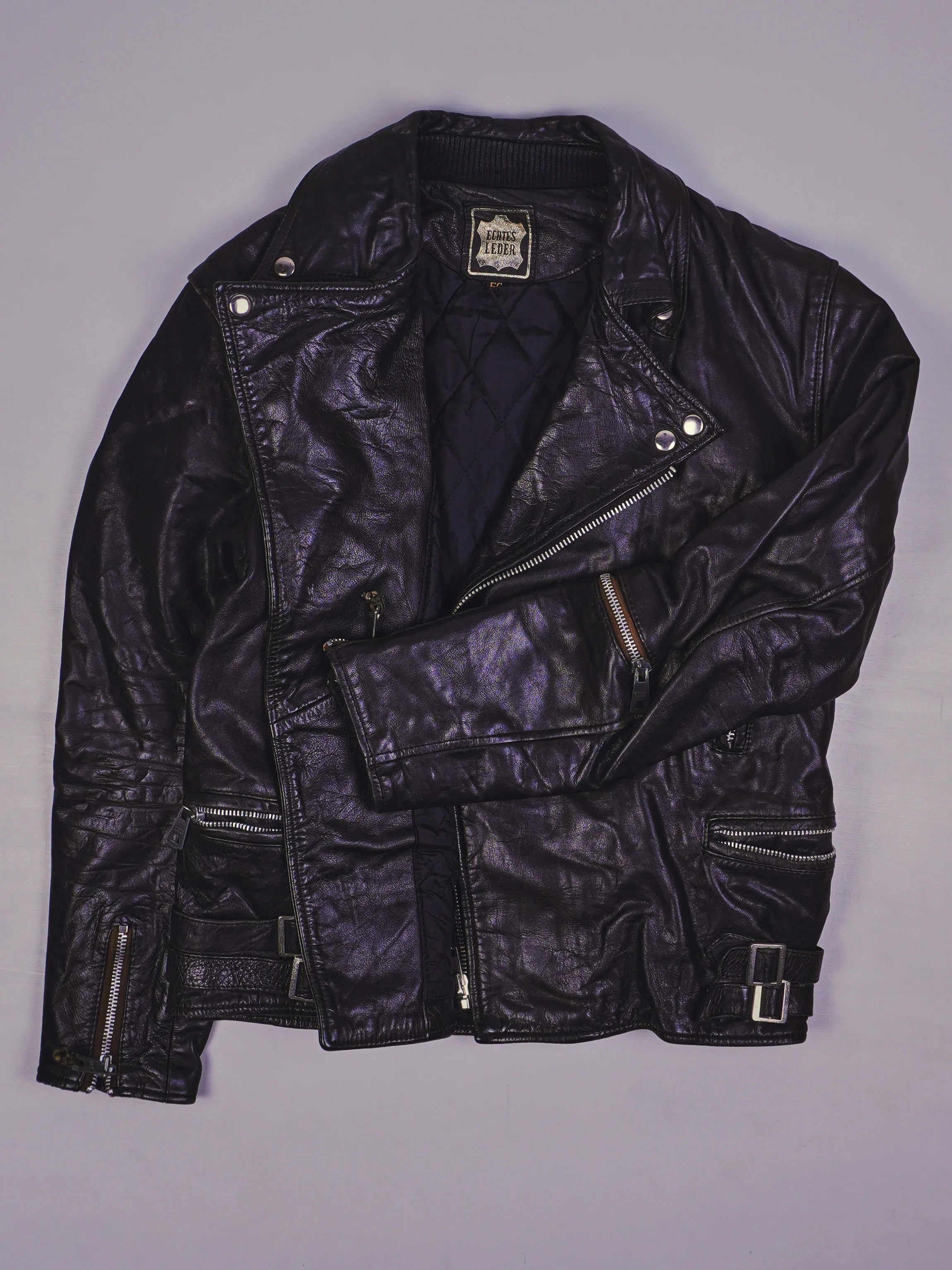 Vintage Rocker Lederjacke (S)