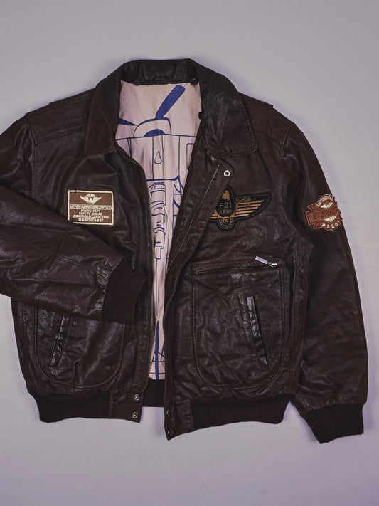Vintage David Moore Piloten Jacke (XL)