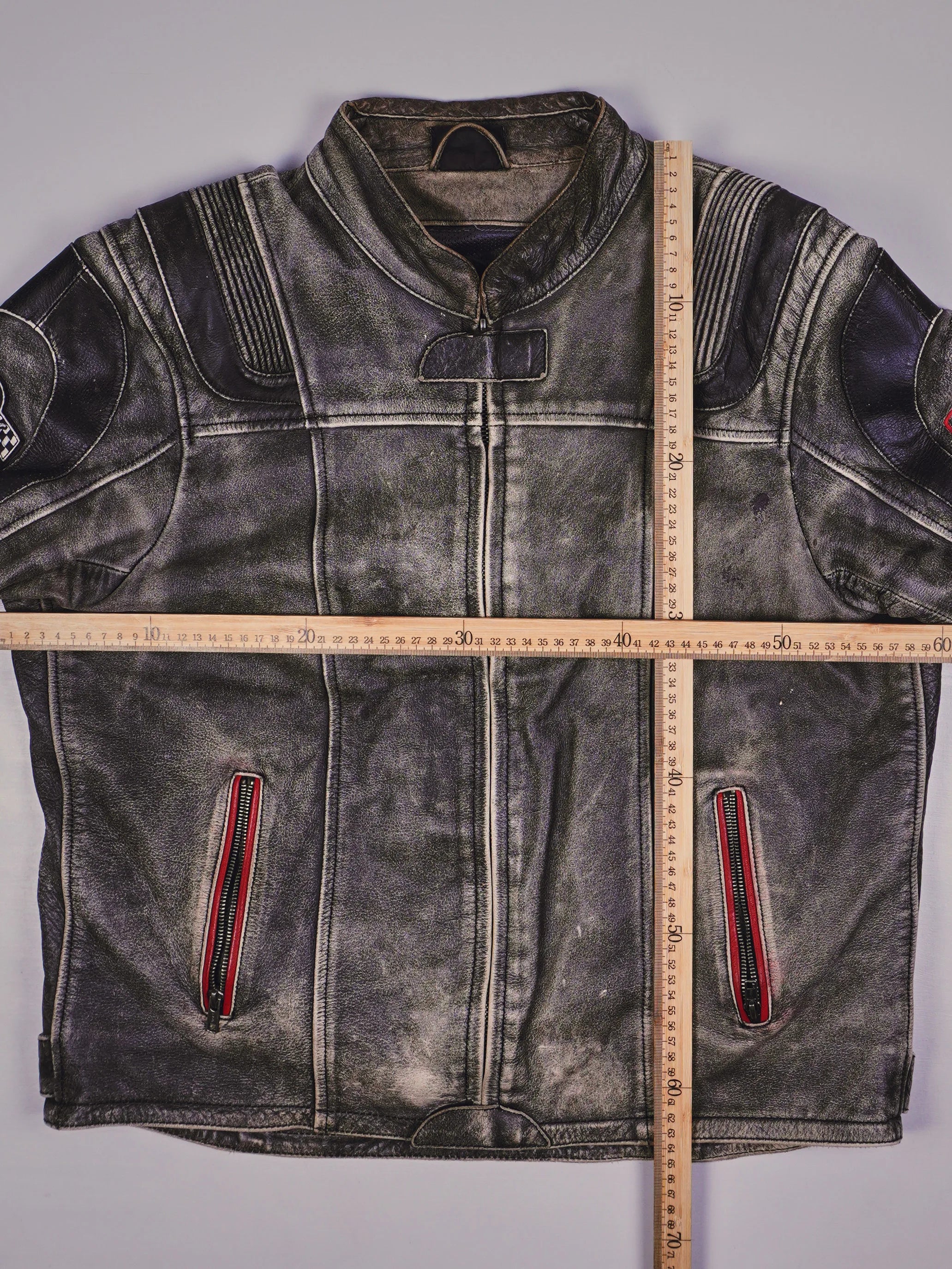 Vintage Cafe Racer Racing Lederjacke (L)