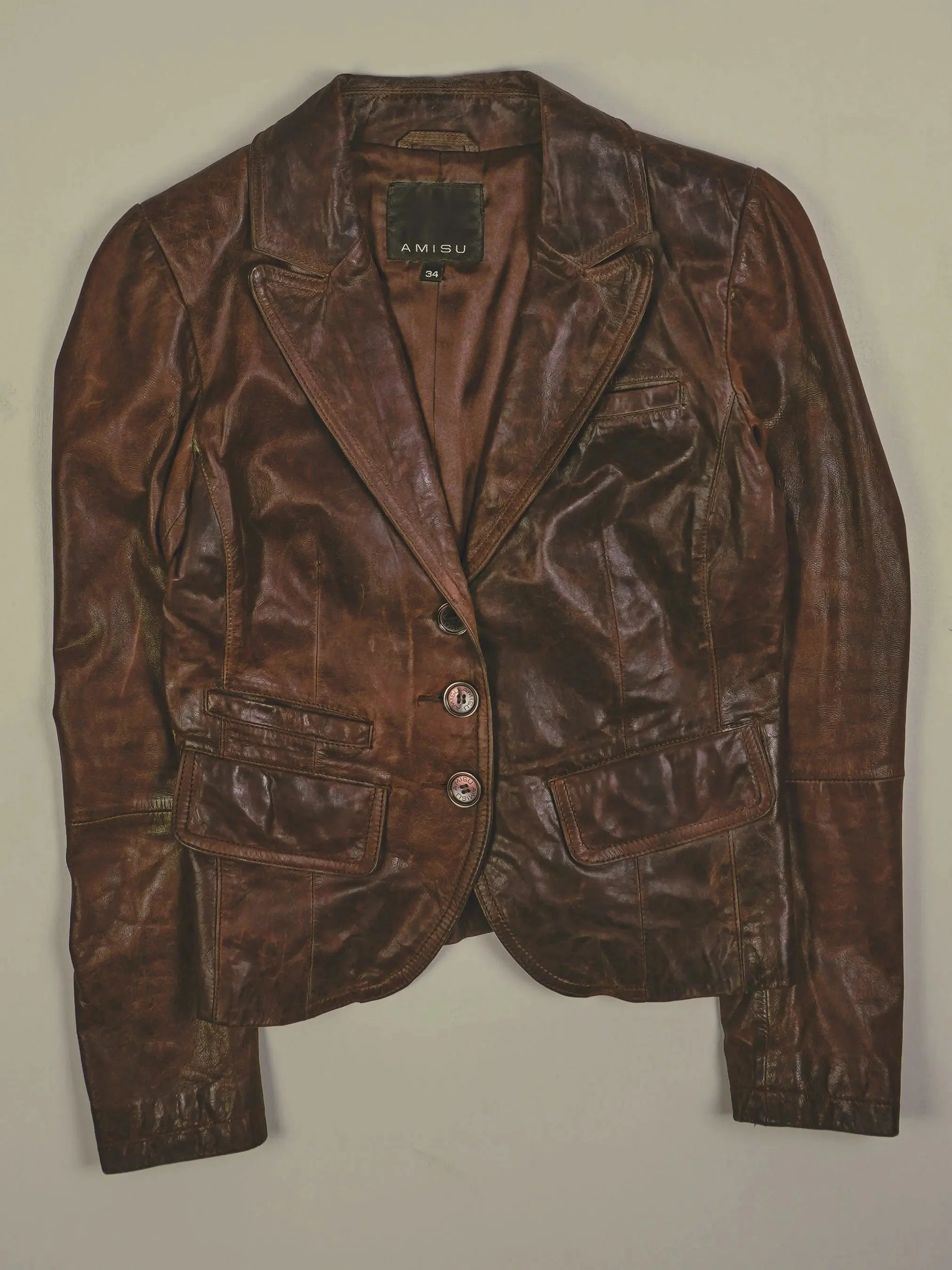 Vintage Lederjacke (XS)