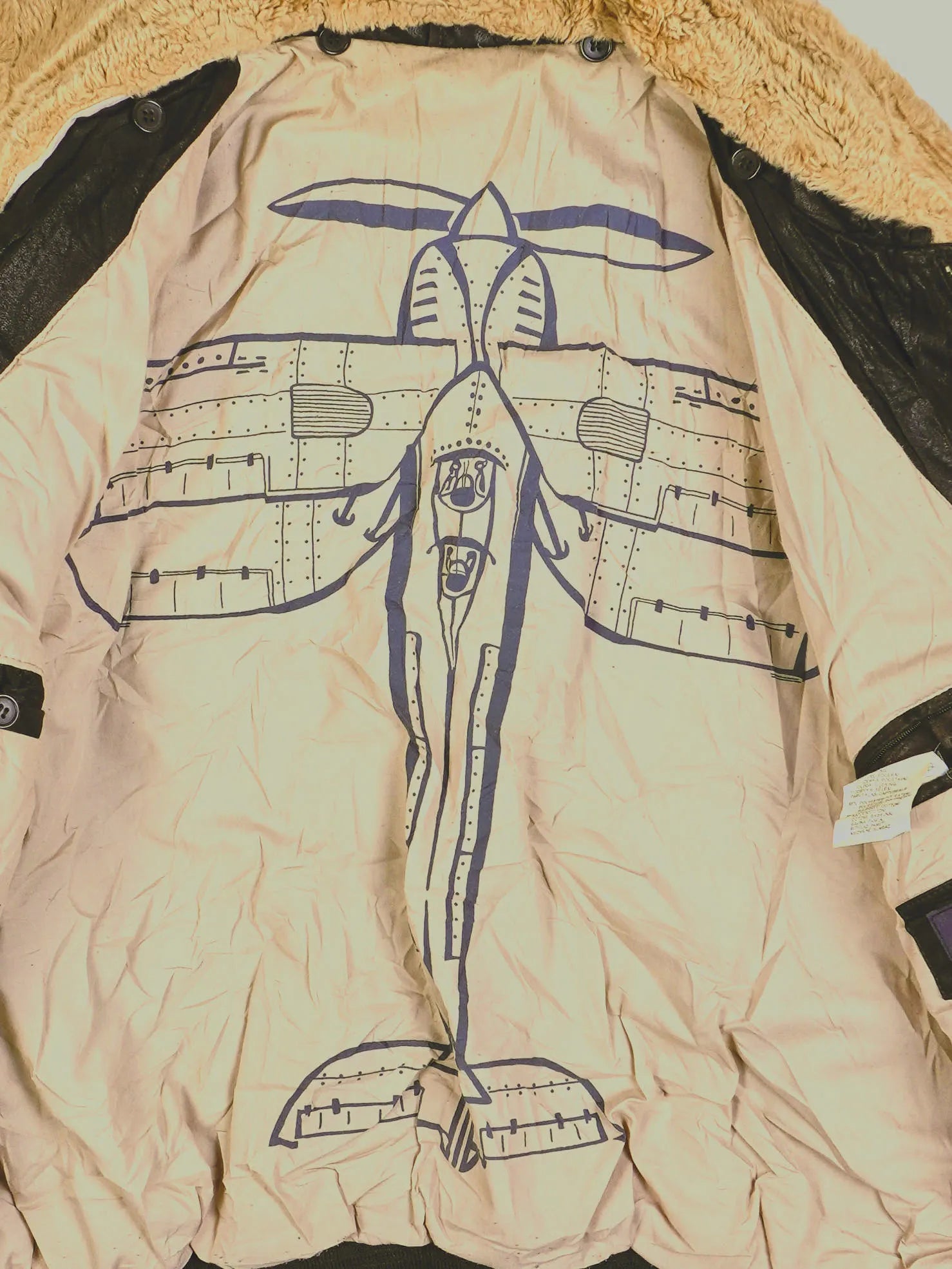 Vintage Army Piloten Lederjacke (M)