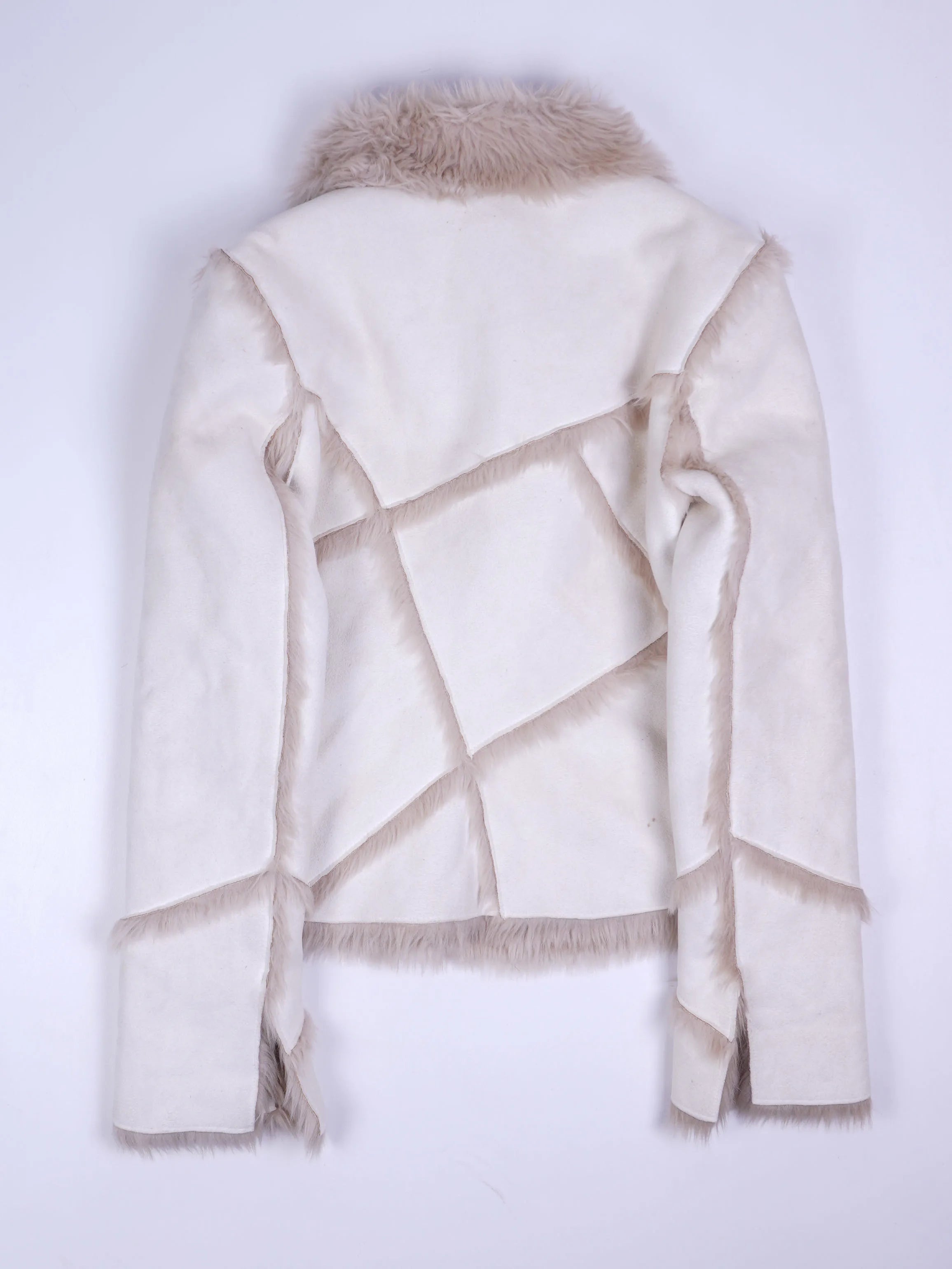Vintage Felljacke Creme / Beige