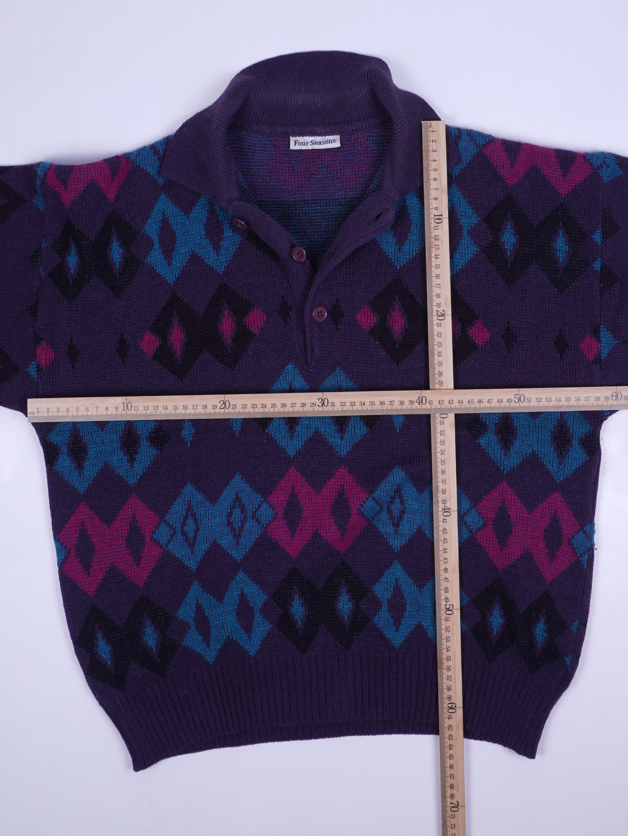 Vintage Half Button Sweater (M)