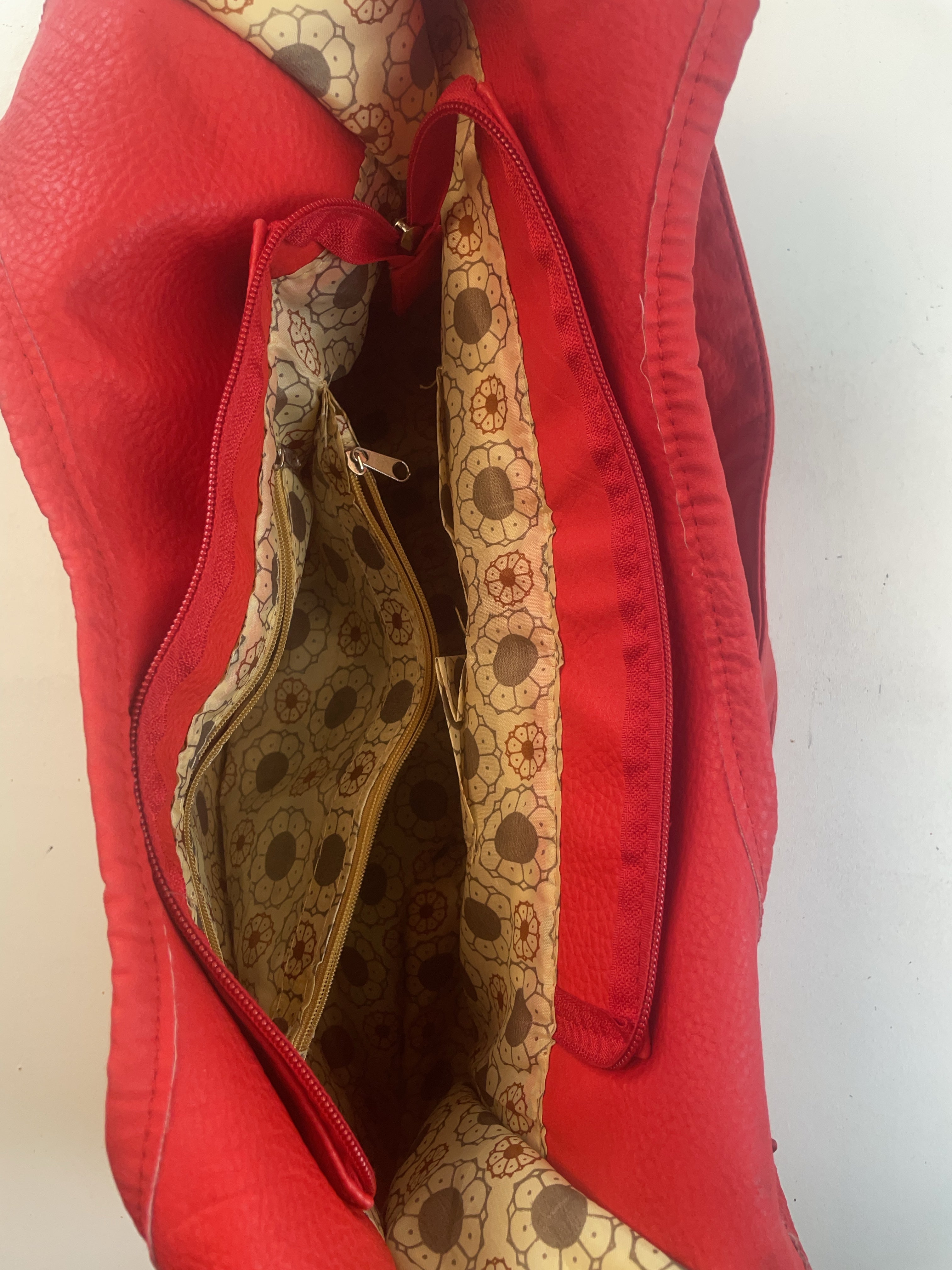 Genarbt Schulter Tasche Rot Y2k