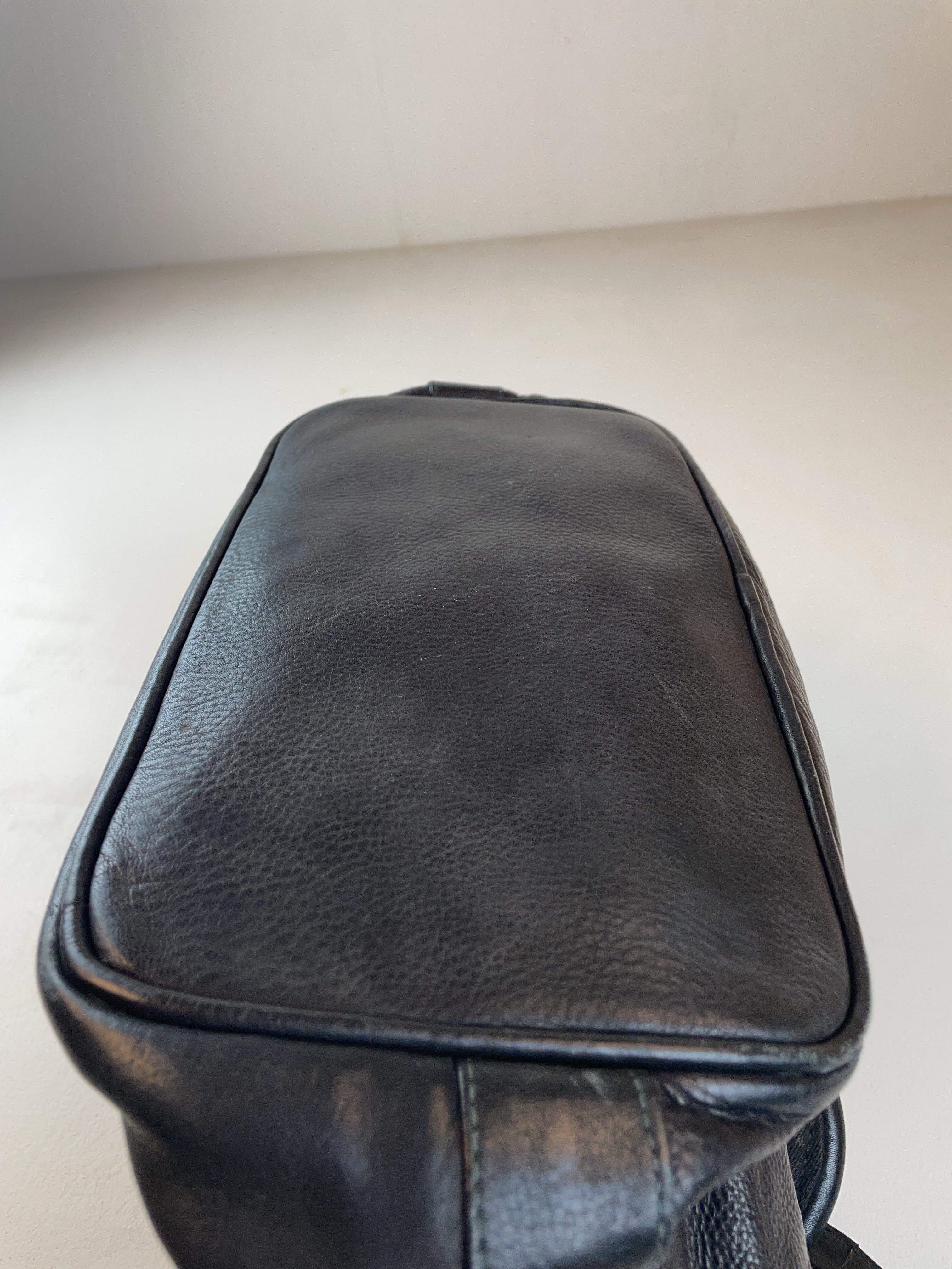 Leder Schulter Tasche Schwarz Y2k