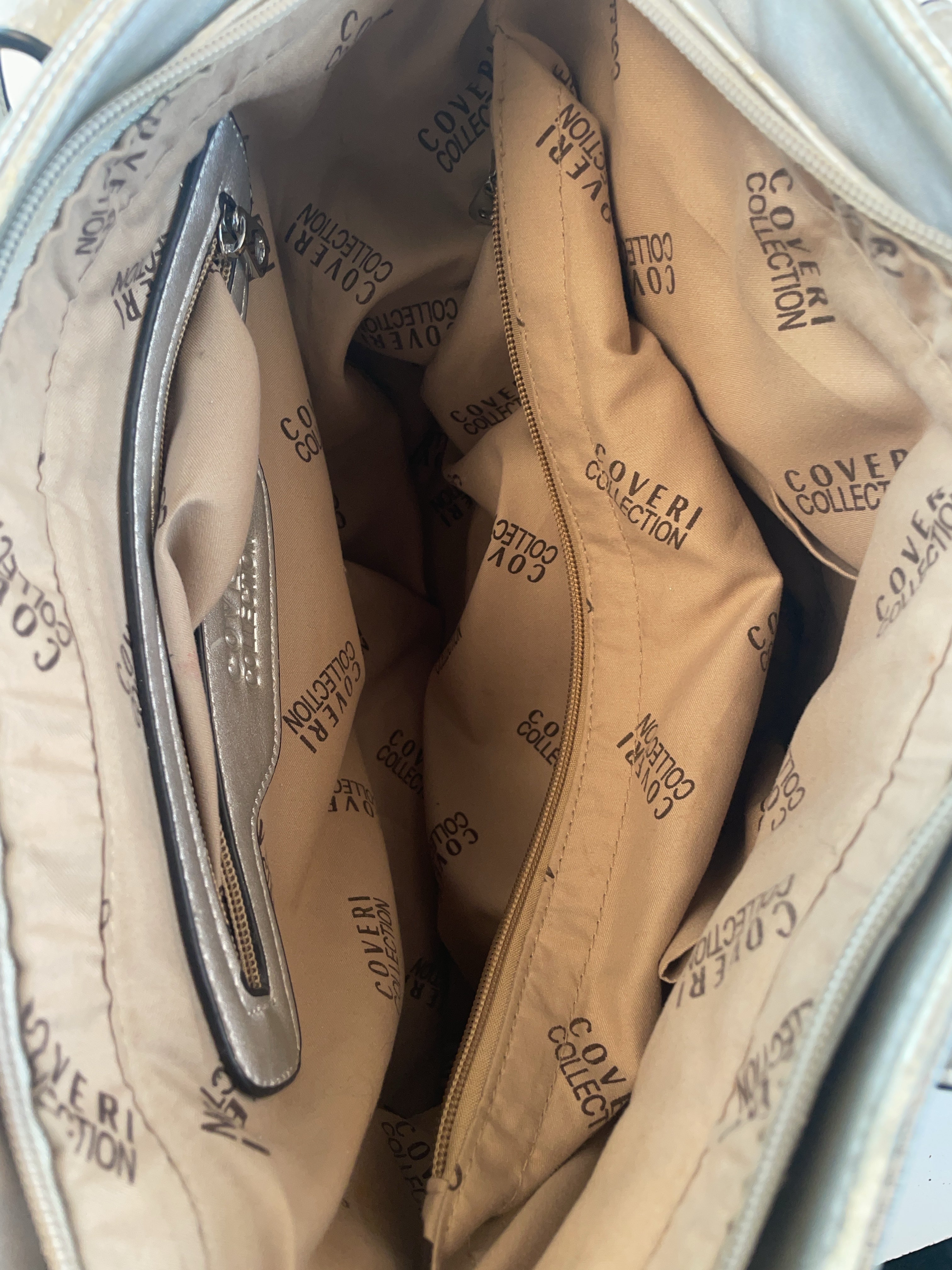 Coveri Collection Shopper Tasche Silber Y2k