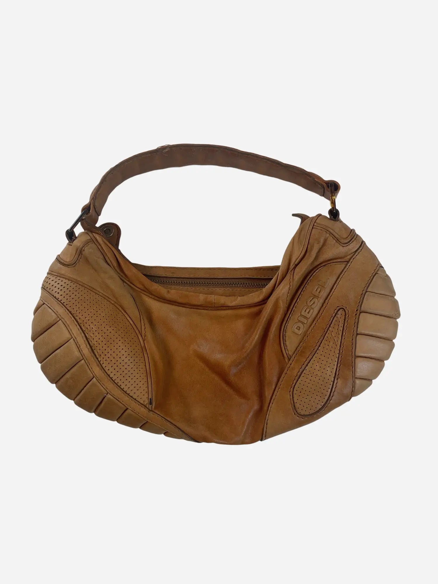 Diesel Schulter Tasche Braun Y2k