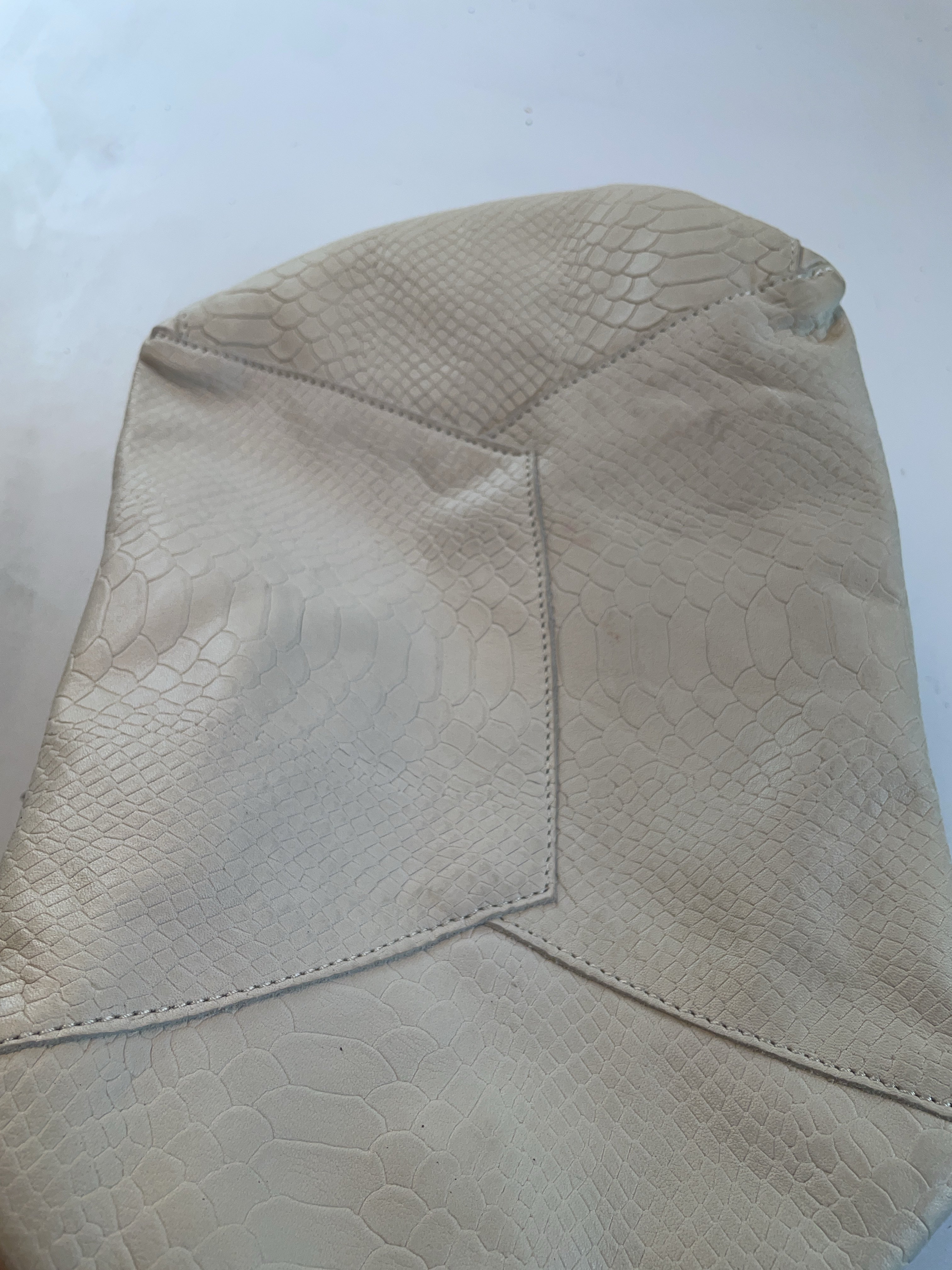 Schlangenoptik Shopper Tasche Weiß Y2k