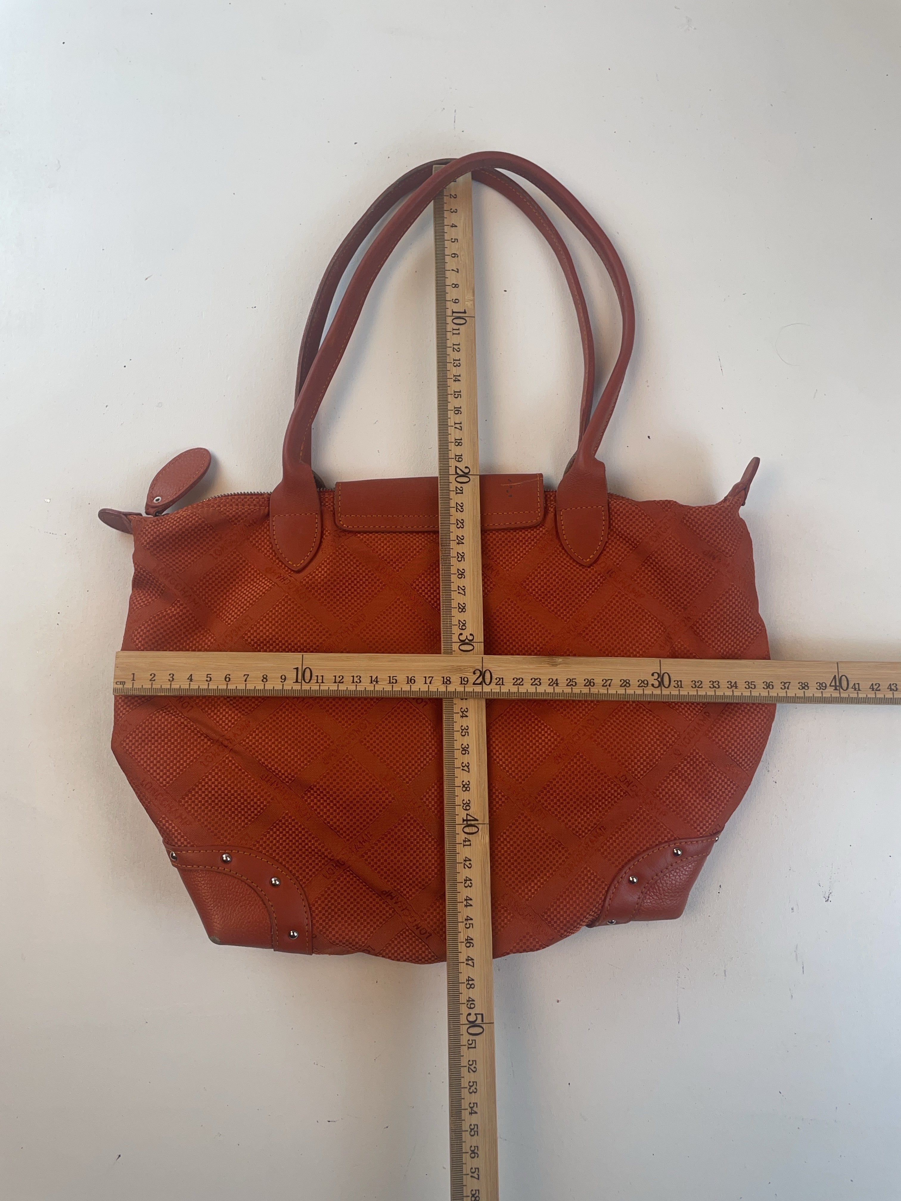 Longchamp Shopper Tasche Orange Y2k