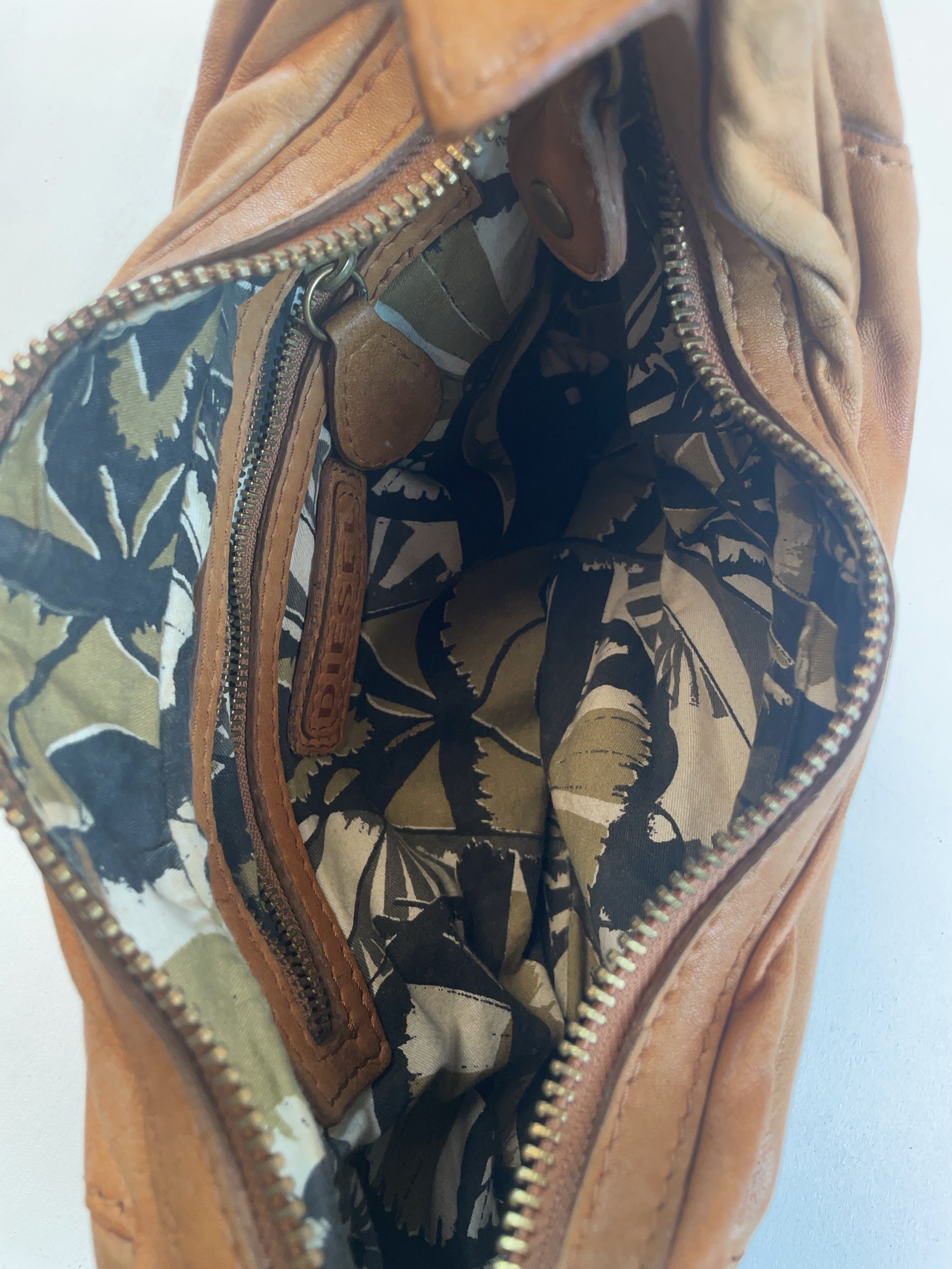 Diesel Schulter Tasche Braun Y2k
