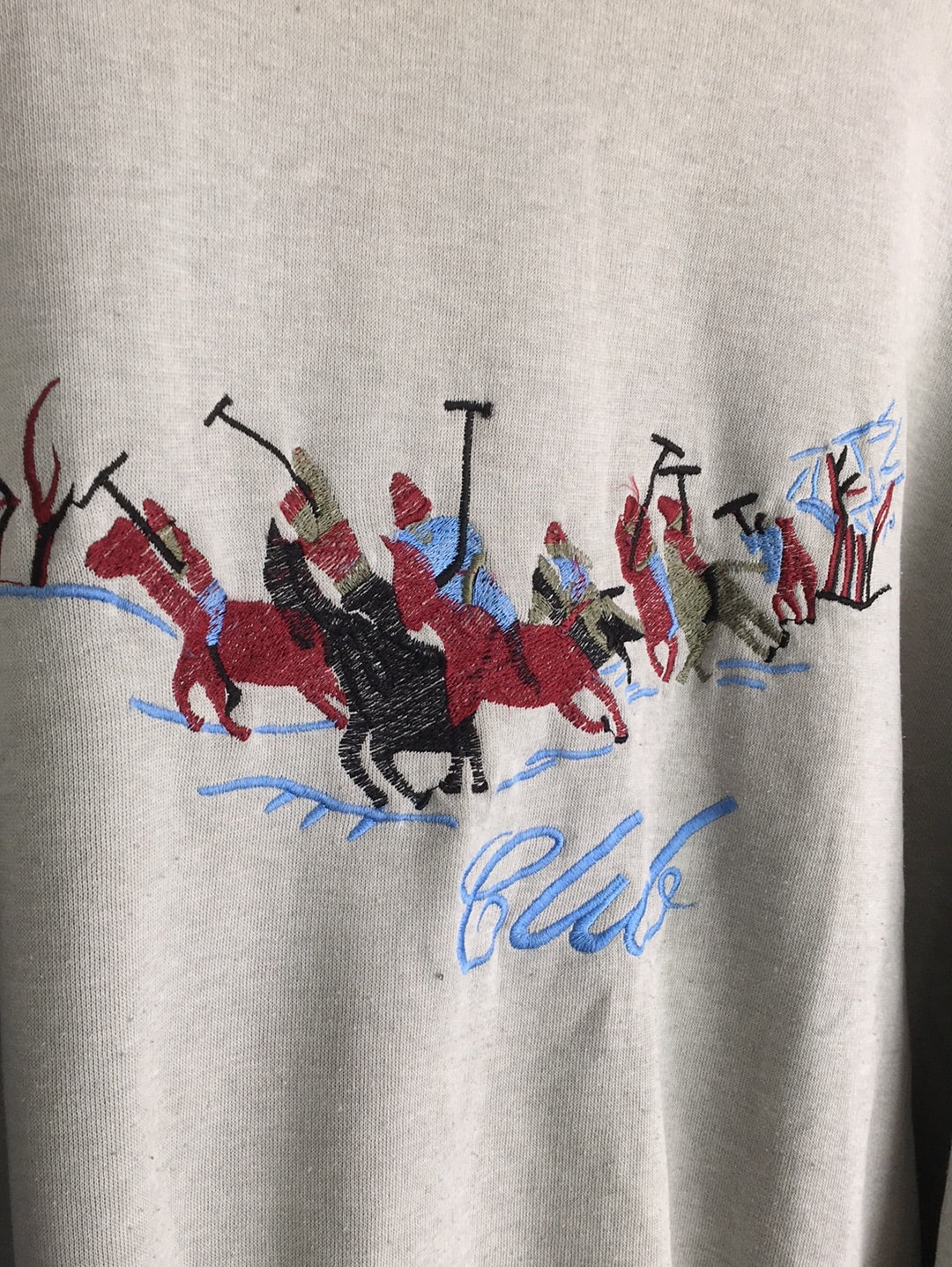 Embroidery "Club" Sweater (L)