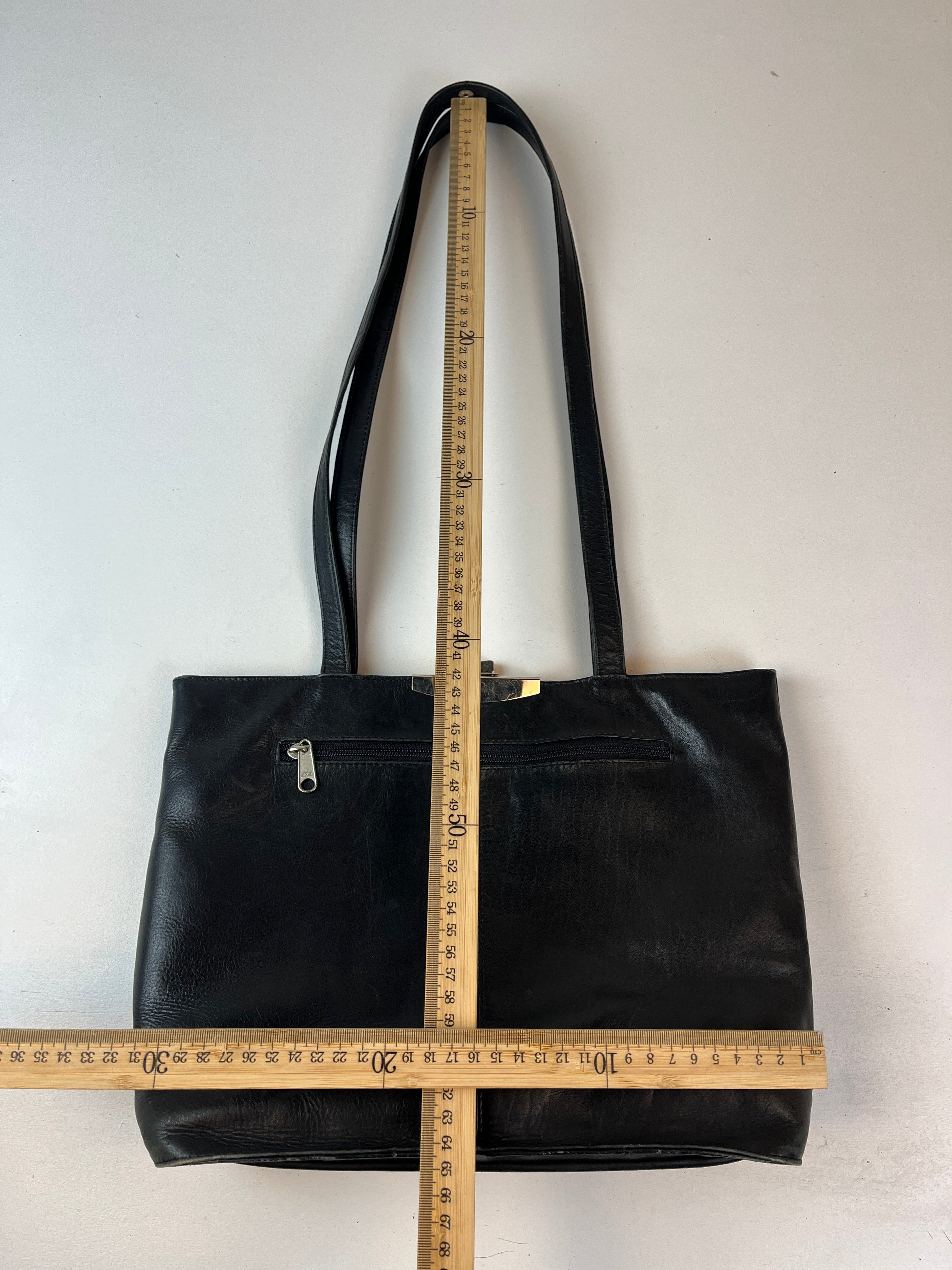 Vintage Leder Tasche Schwarz