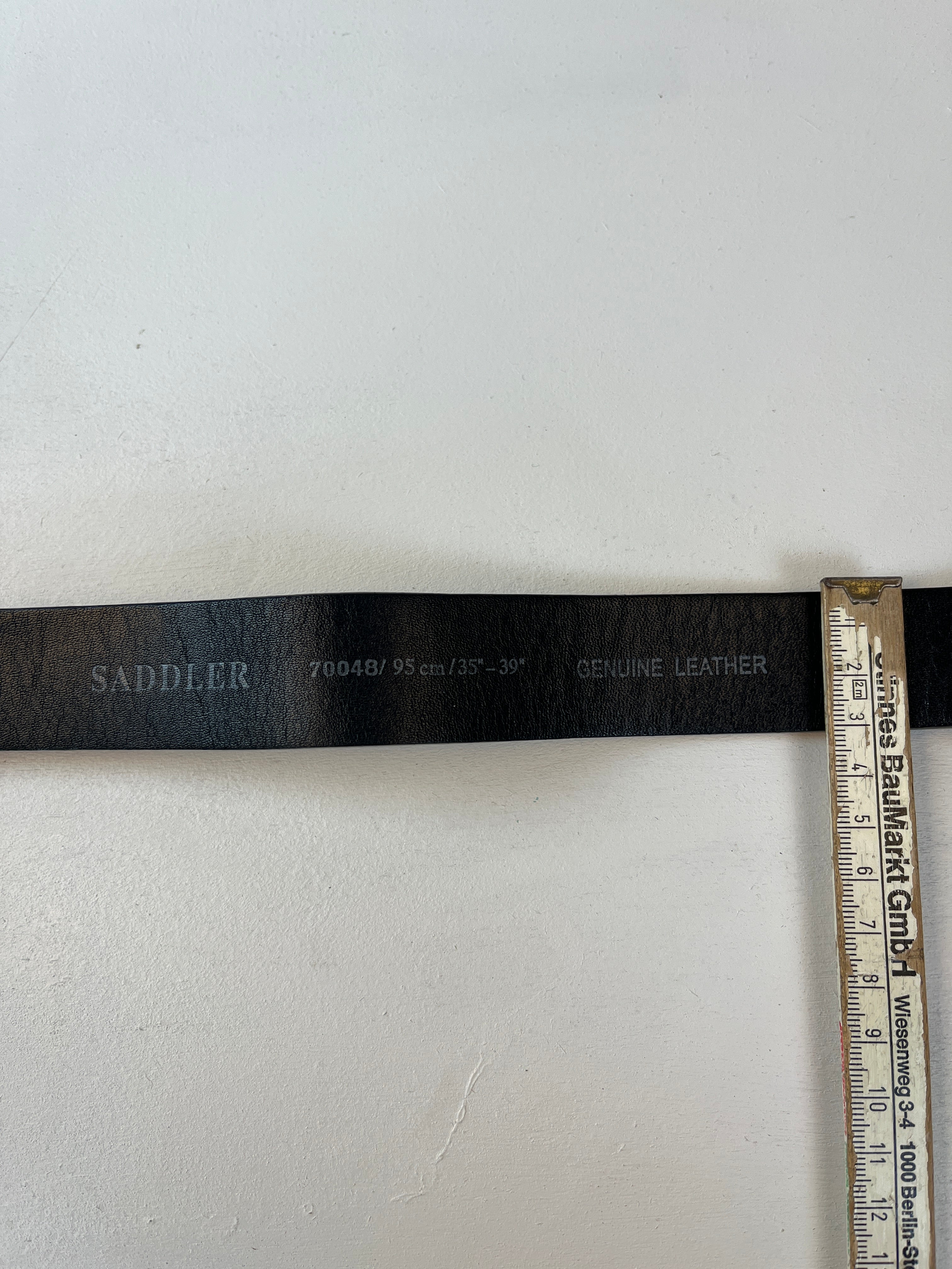 Vintage Leder Gürtel Schwarz