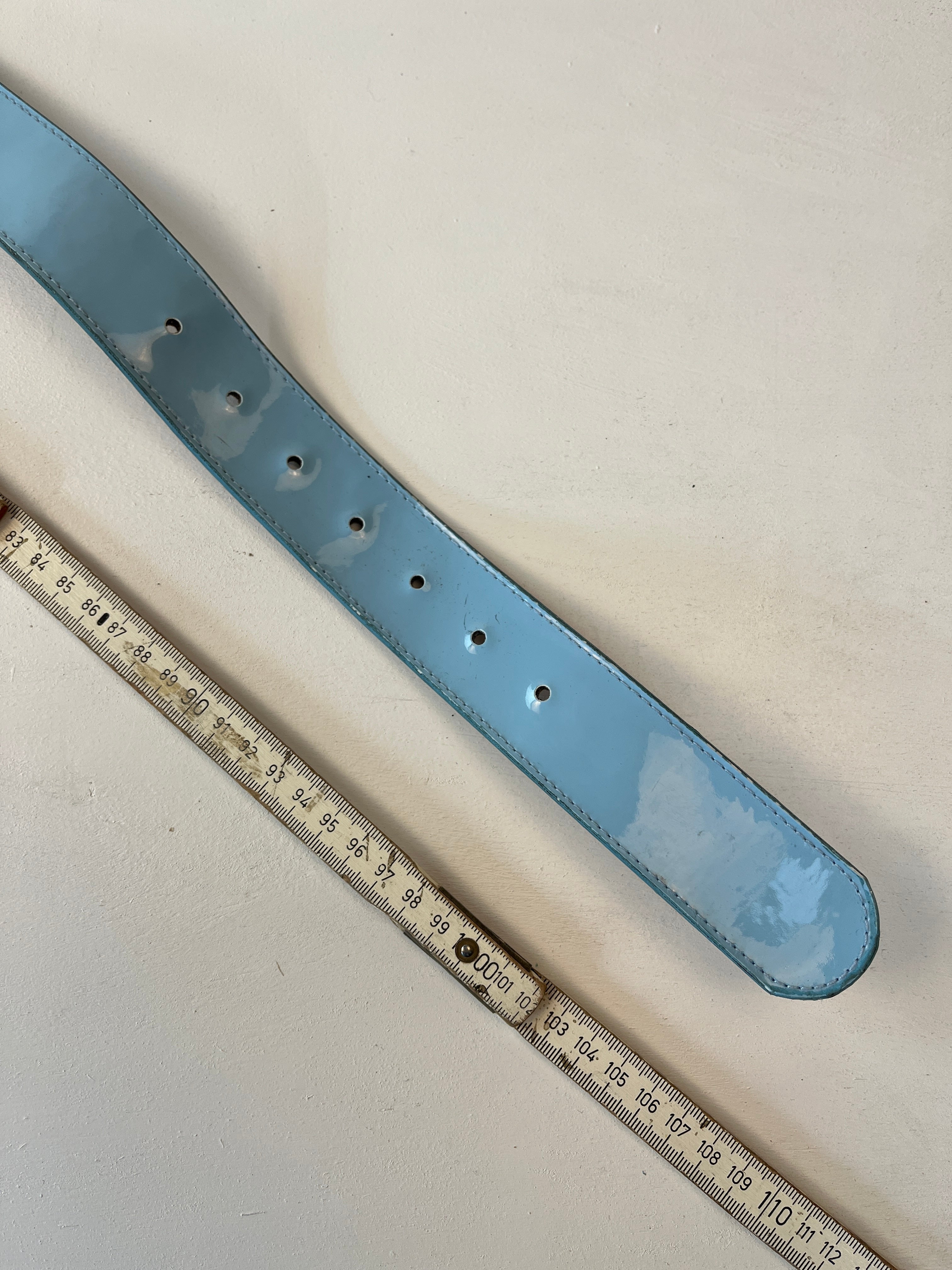 Vintage Y2K Strass Gürtel Blau