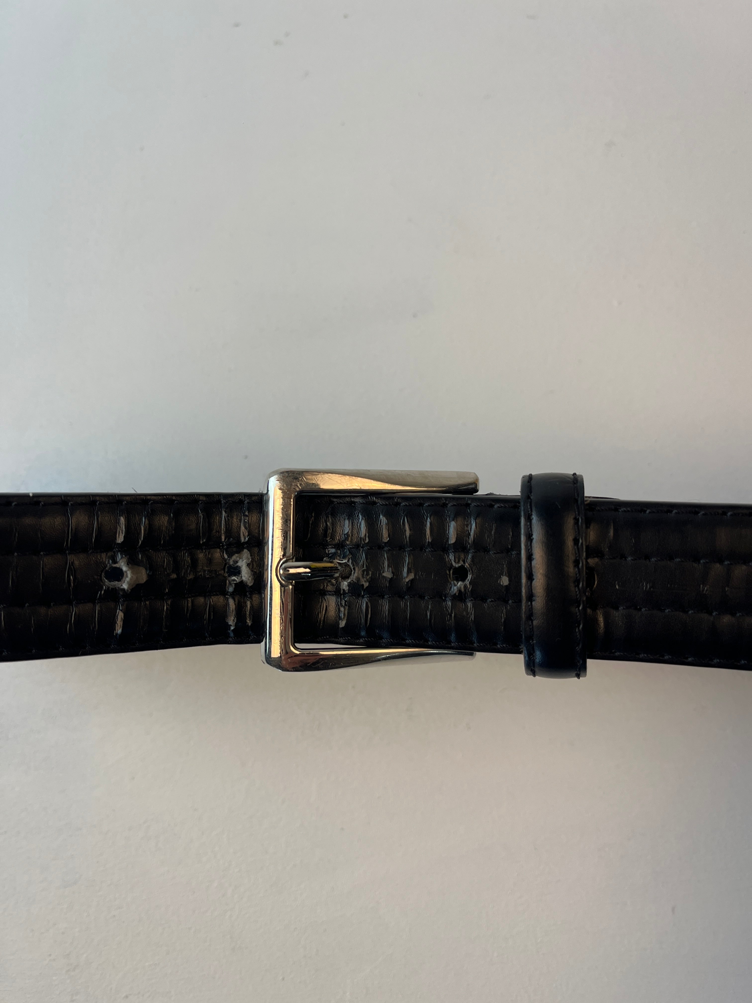 Vintage Leder Gürtel Schwarz