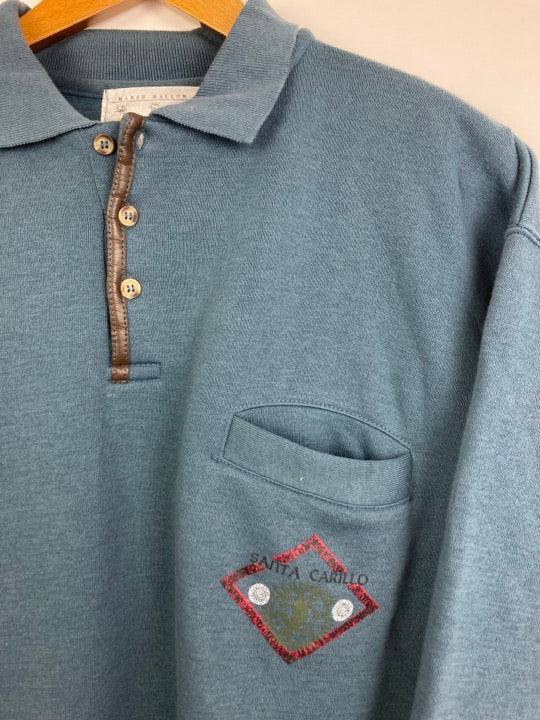 “Santa Carillo” button sweater (XL)