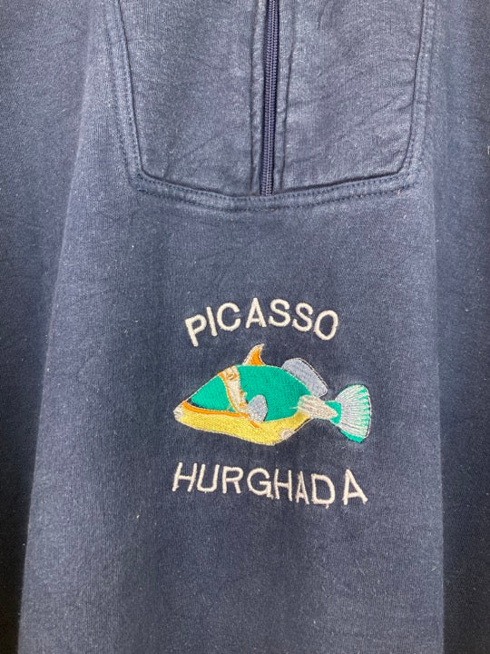 “Picasso Hurghada” half-zip sweater (L)