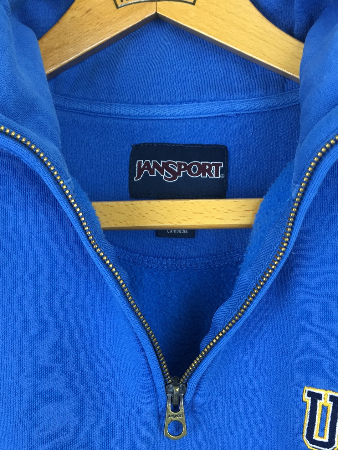 "UCLA" half-zip sweater (M)