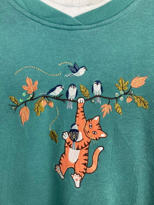 Cat & Bird Sweater (S)