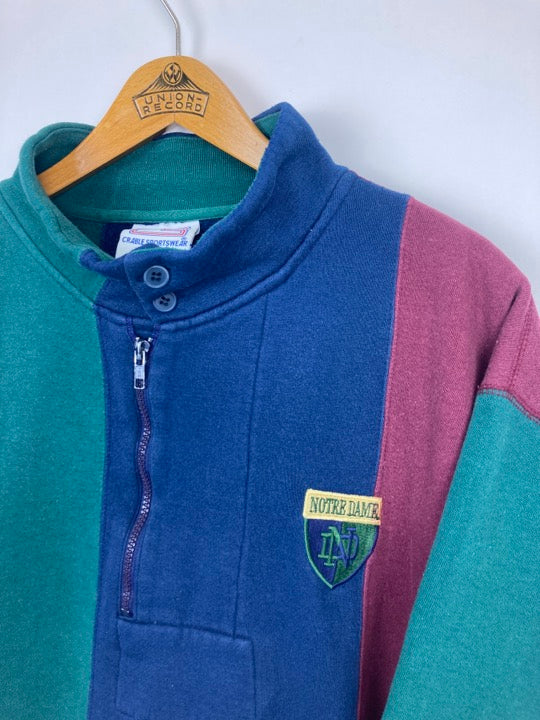 “Notre Dame” half-zip sweater (M)