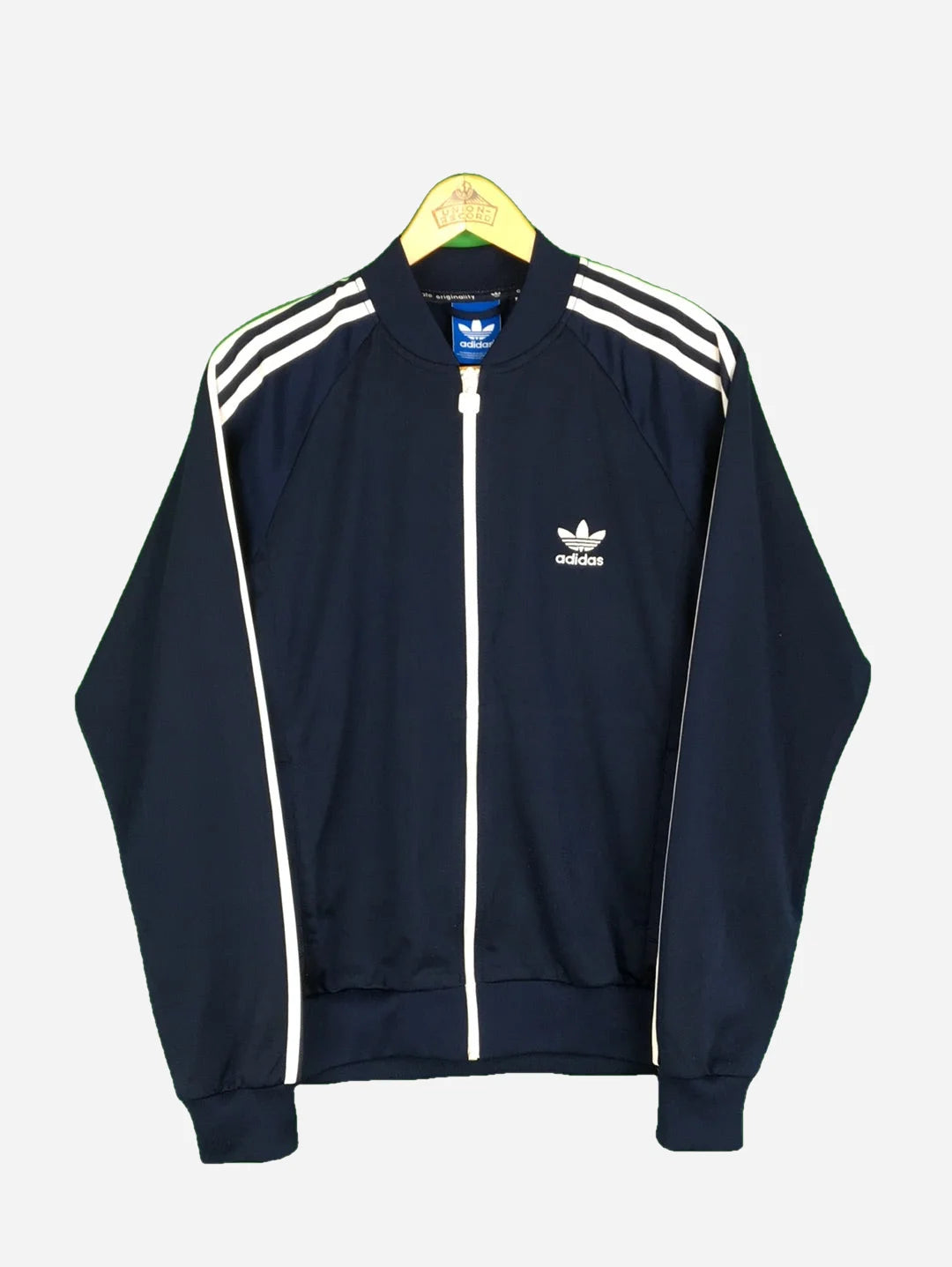 Adidas superstar track jacket navy online