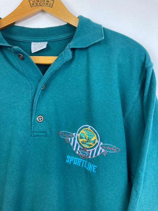 “Sportline” button sweater (M)