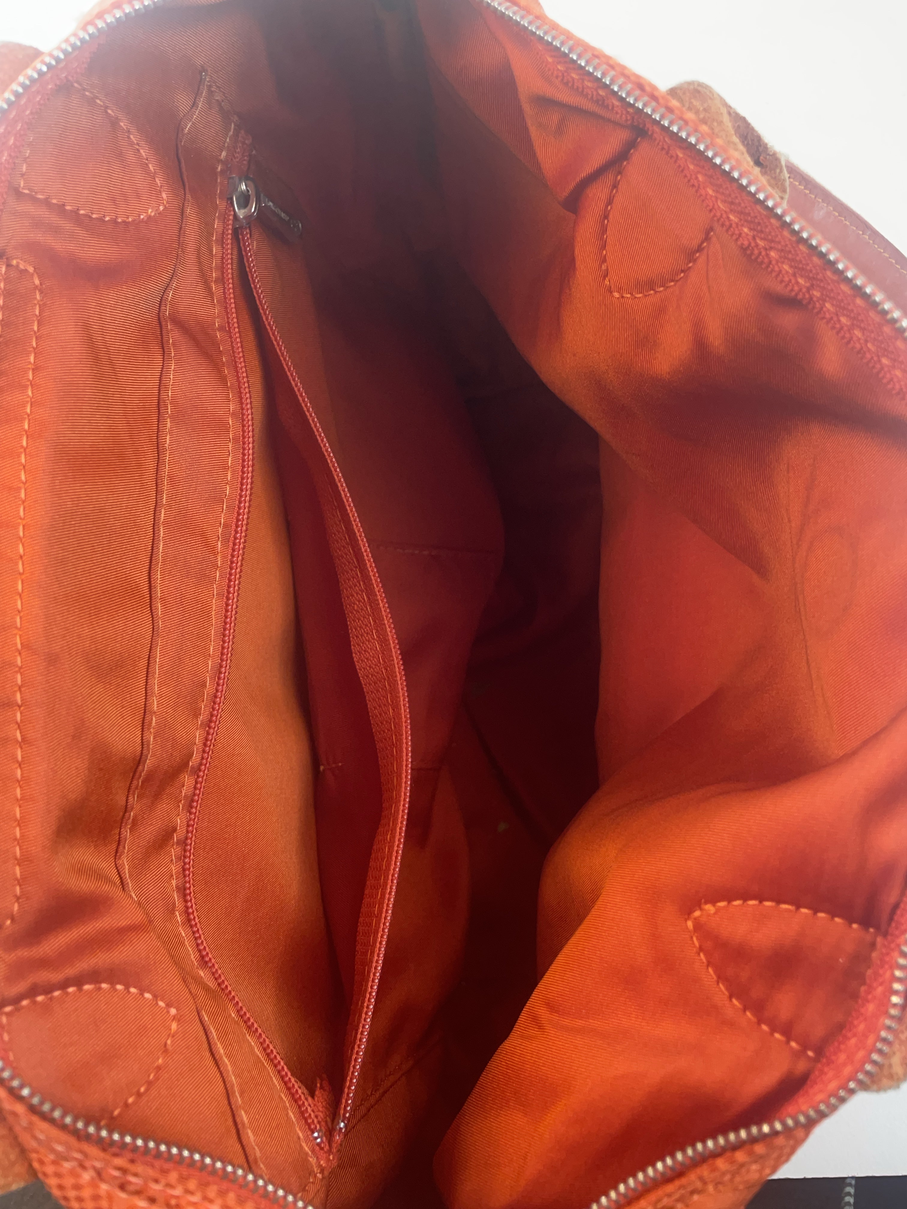 Longchamp Shopper Tasche Orange Y2k