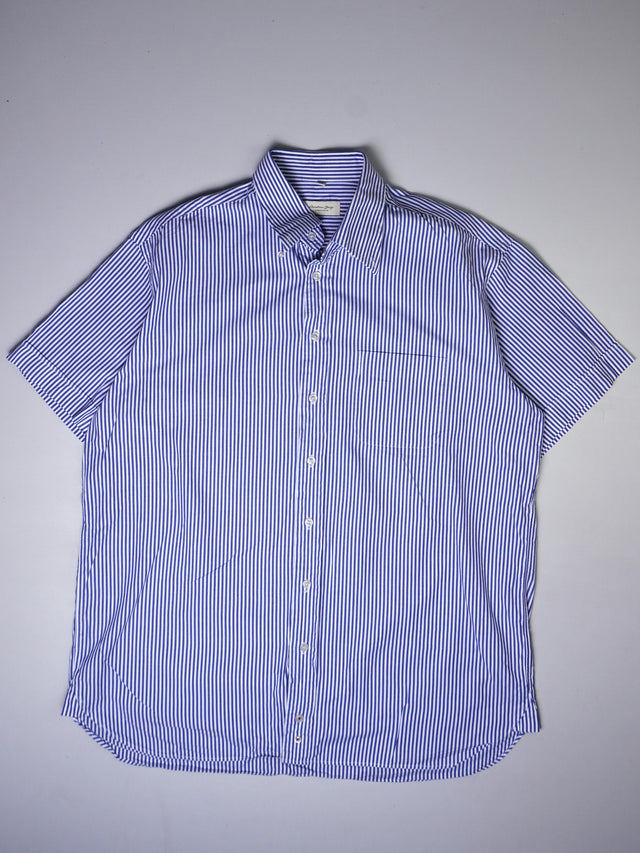Christian Berg Gestreiftes Kurzarmhemd (XL)