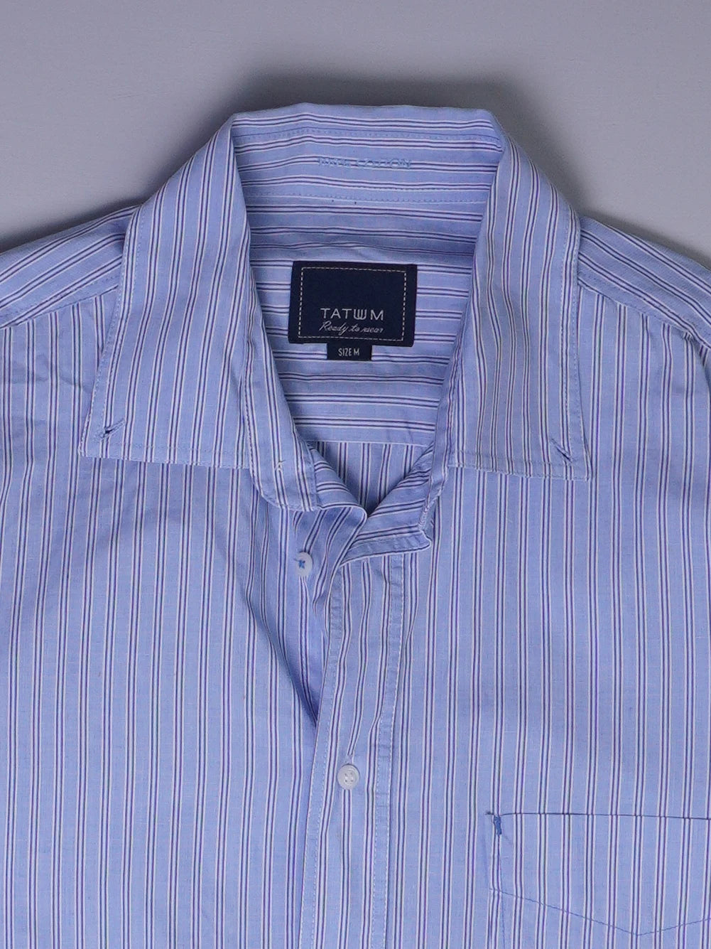 Vintage Gestreift Kurzarmhemd (S)