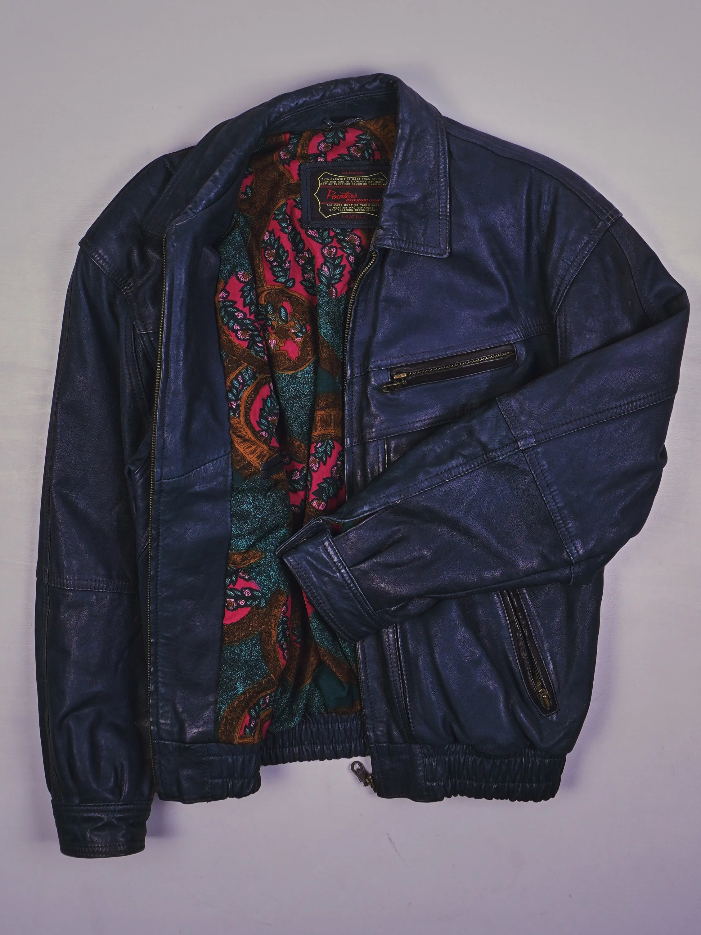 Vintage Pointers International Lederjacke (S)