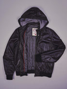 Vintage Kapuzen Lederjacke (M)
