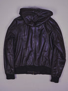 Vintage Kapuzen Lederjacke (M)