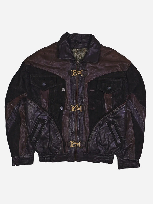 Vintage Biker Lederjacke (L)
