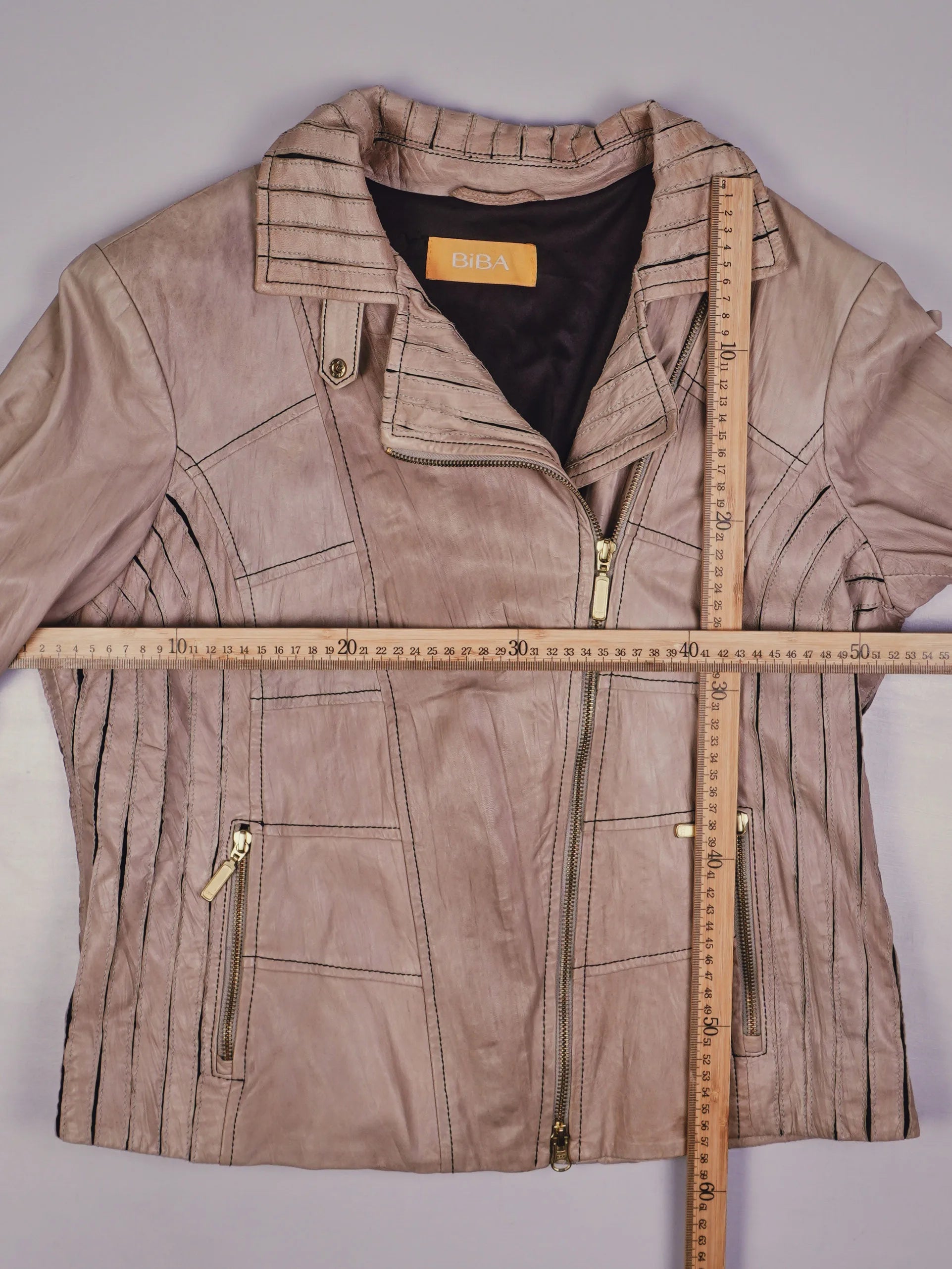 Vintage Biker Lederjacke (L)