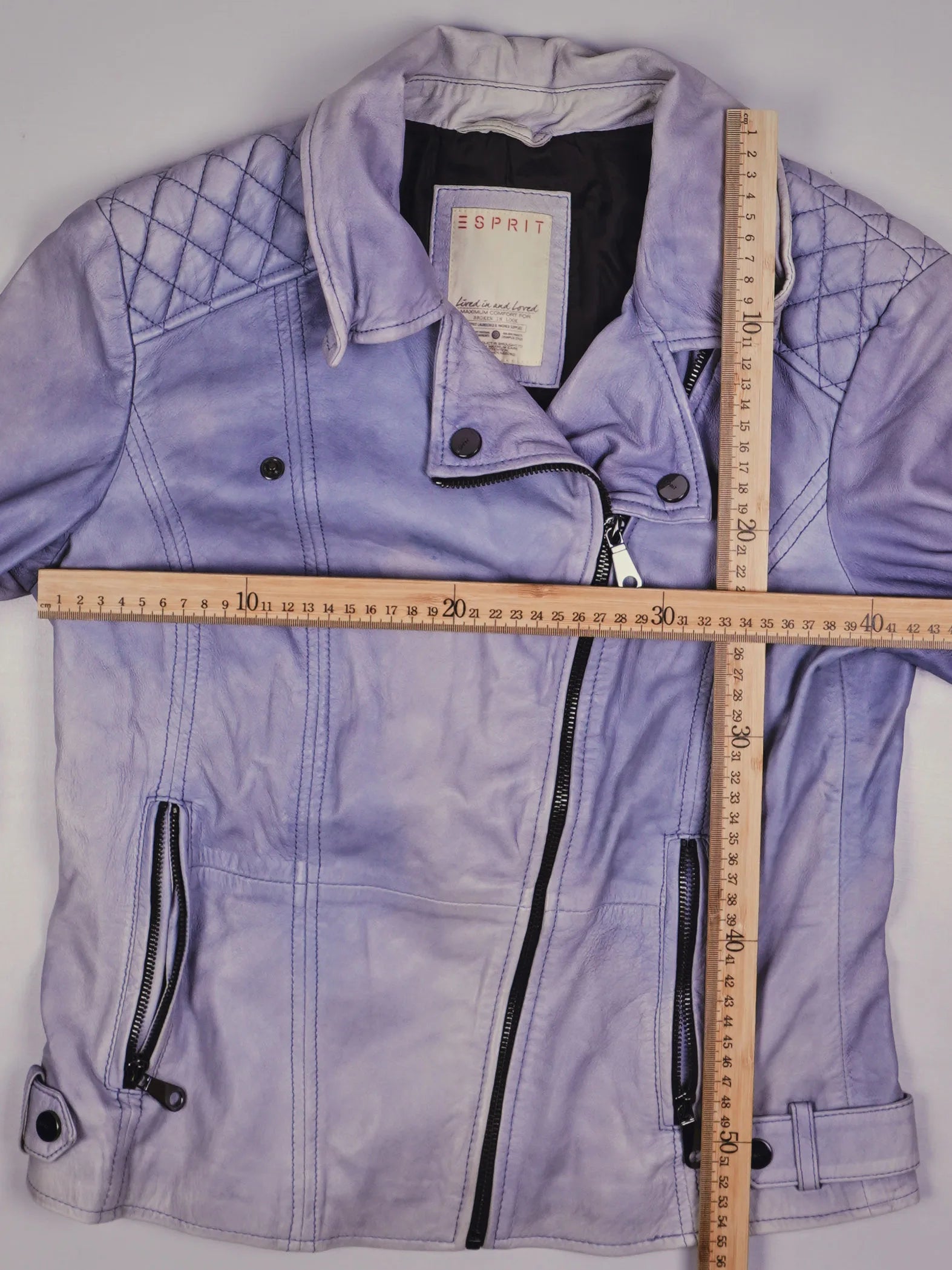 Vintage Biker Lederjacke (S)