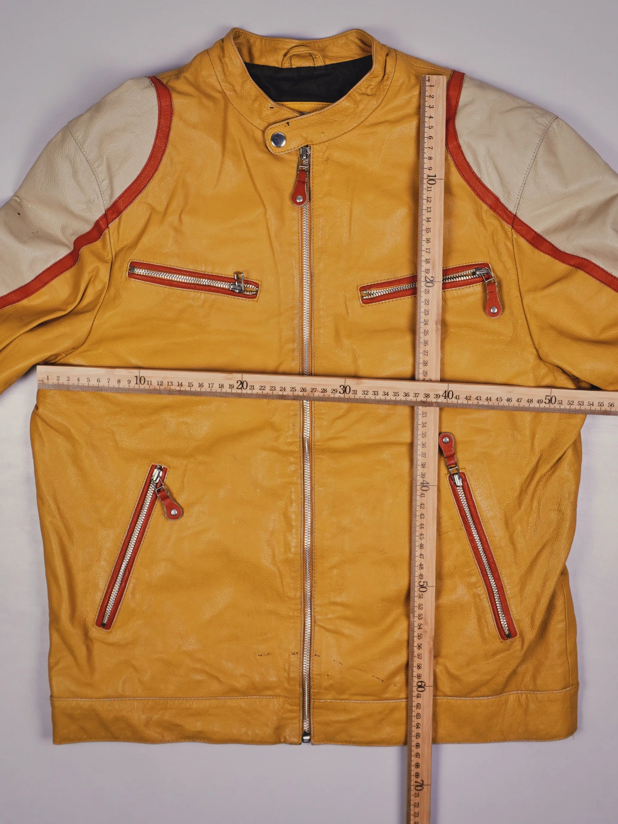 Vintage Blue One Lederjacke (XL)