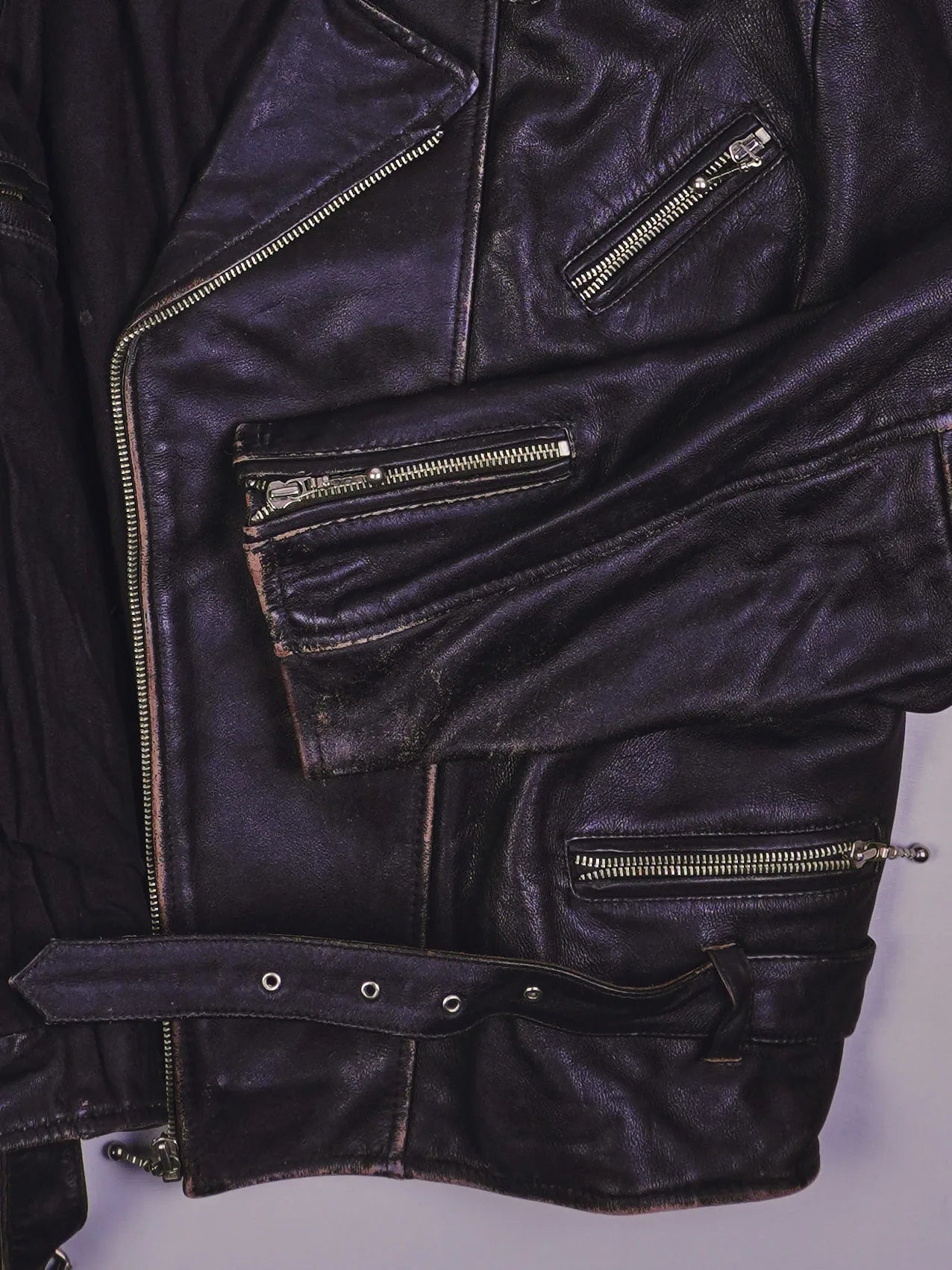 Vintage Rocker Lederjacke (S)