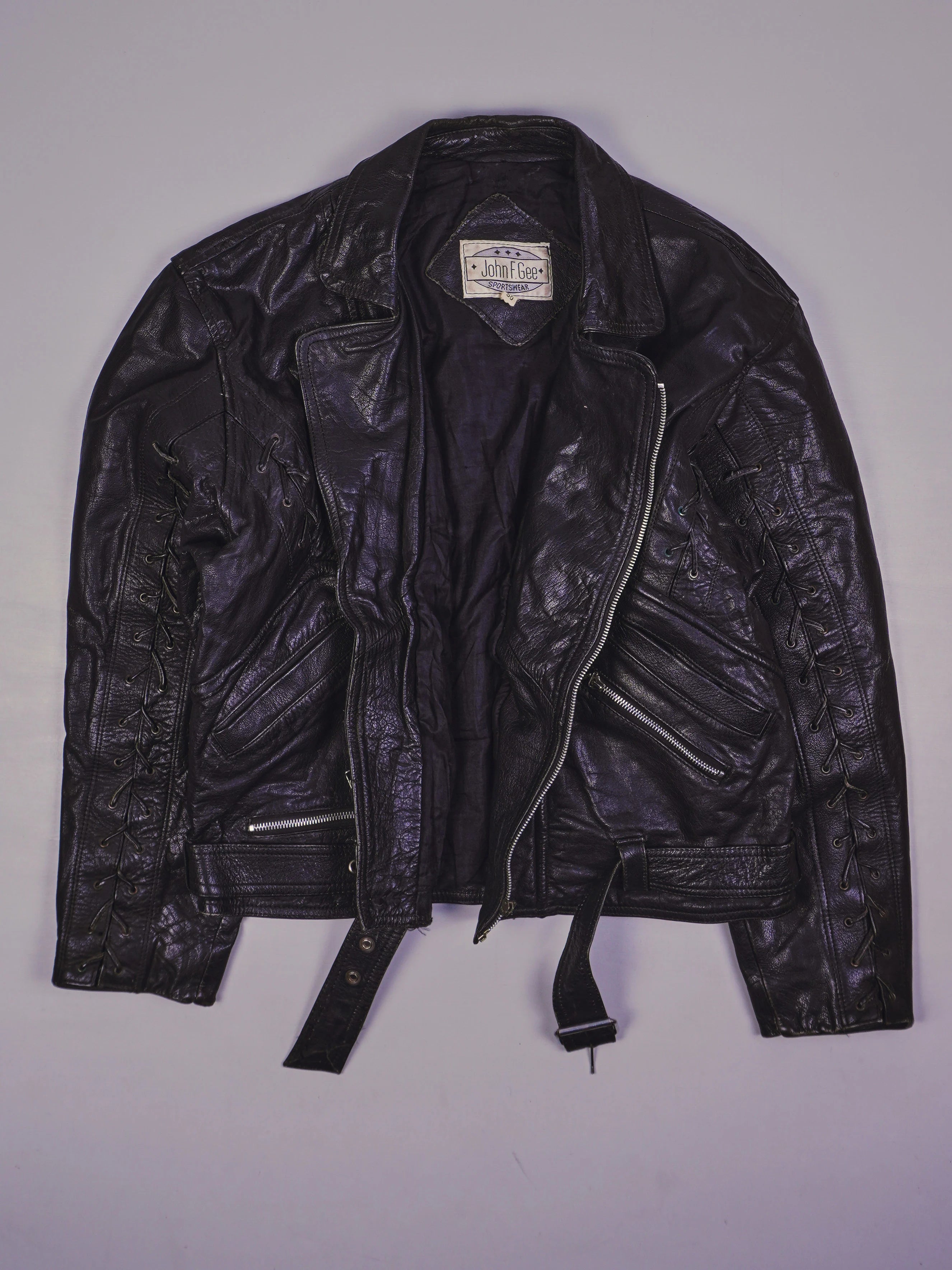 Vintage Rocker Lederjacke (M)