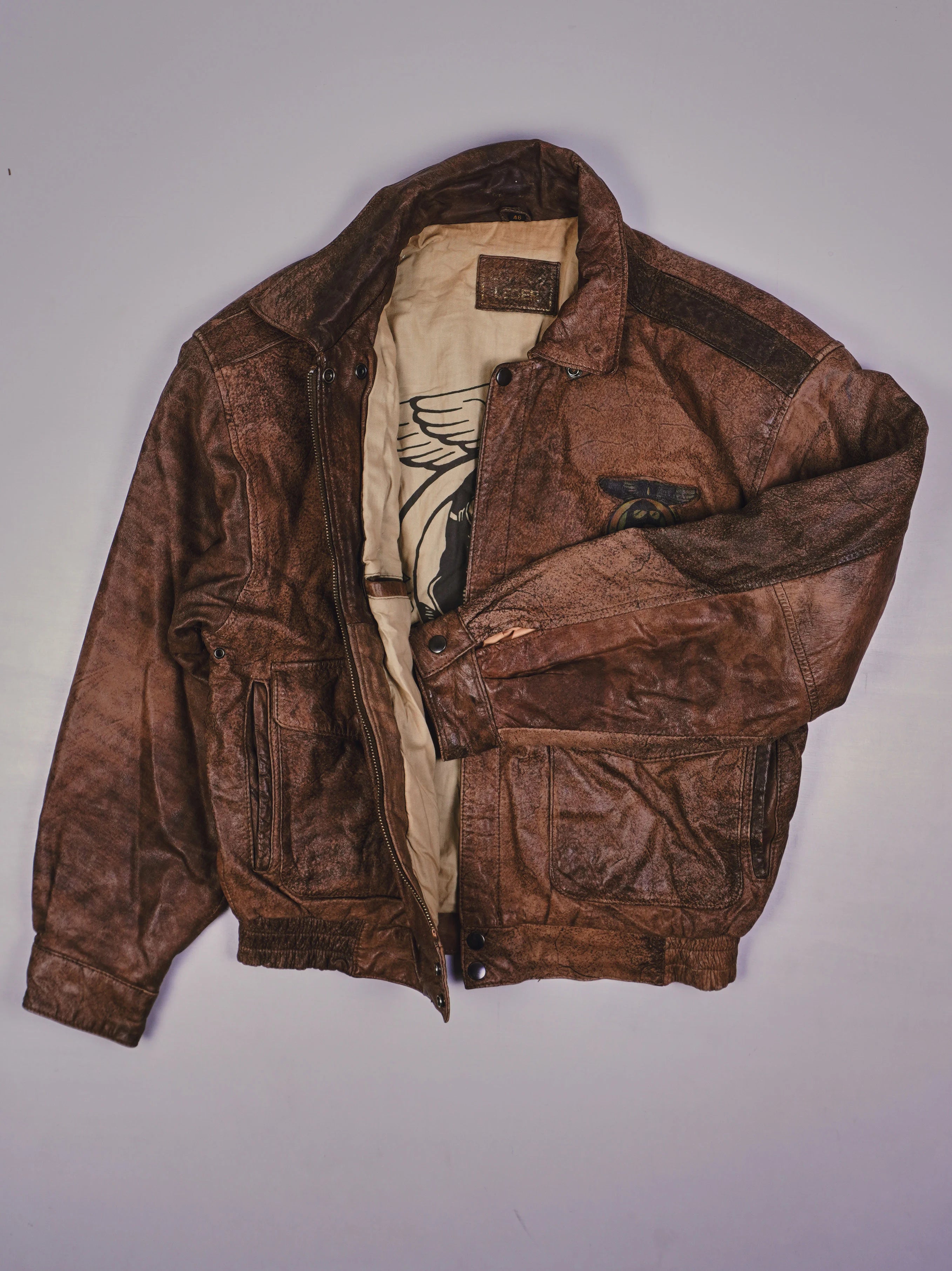 Vintage Piloten Lederjacke (s)