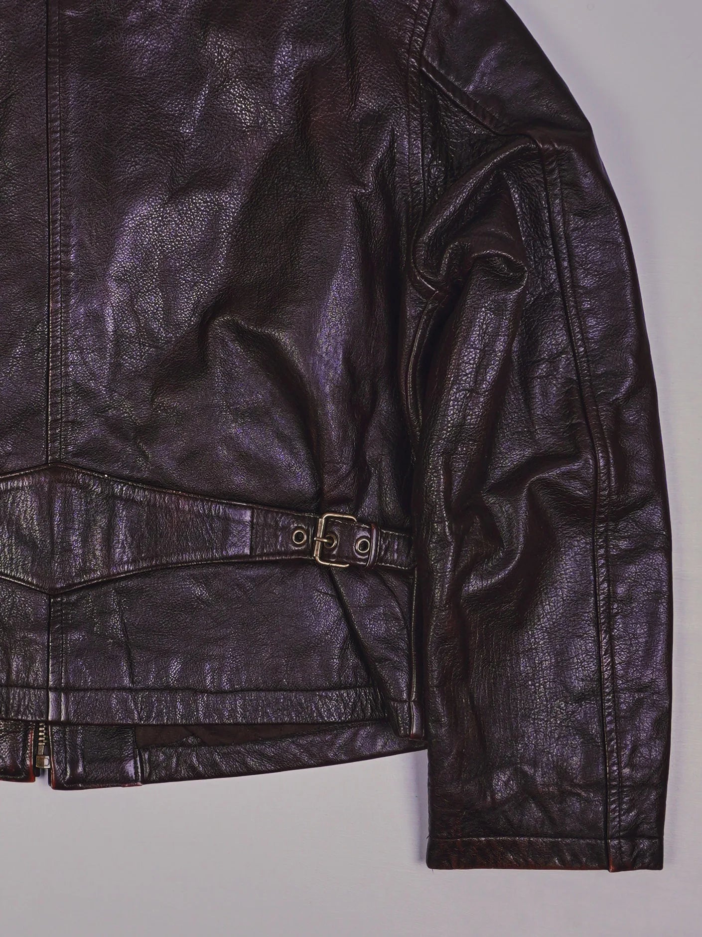 Vintage Biker Lederjacke (S)