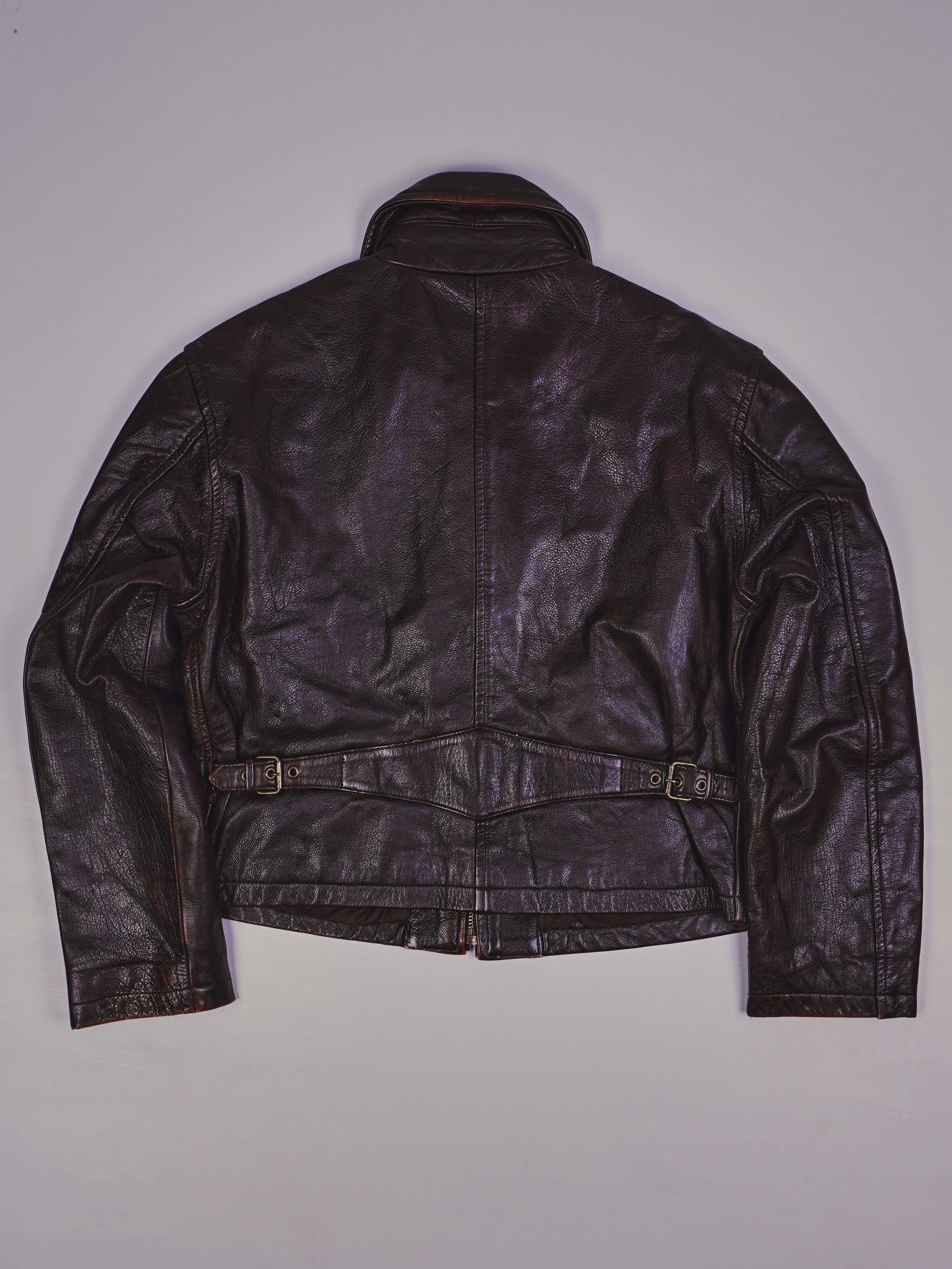 Vintage Biker Lederjacke (S)